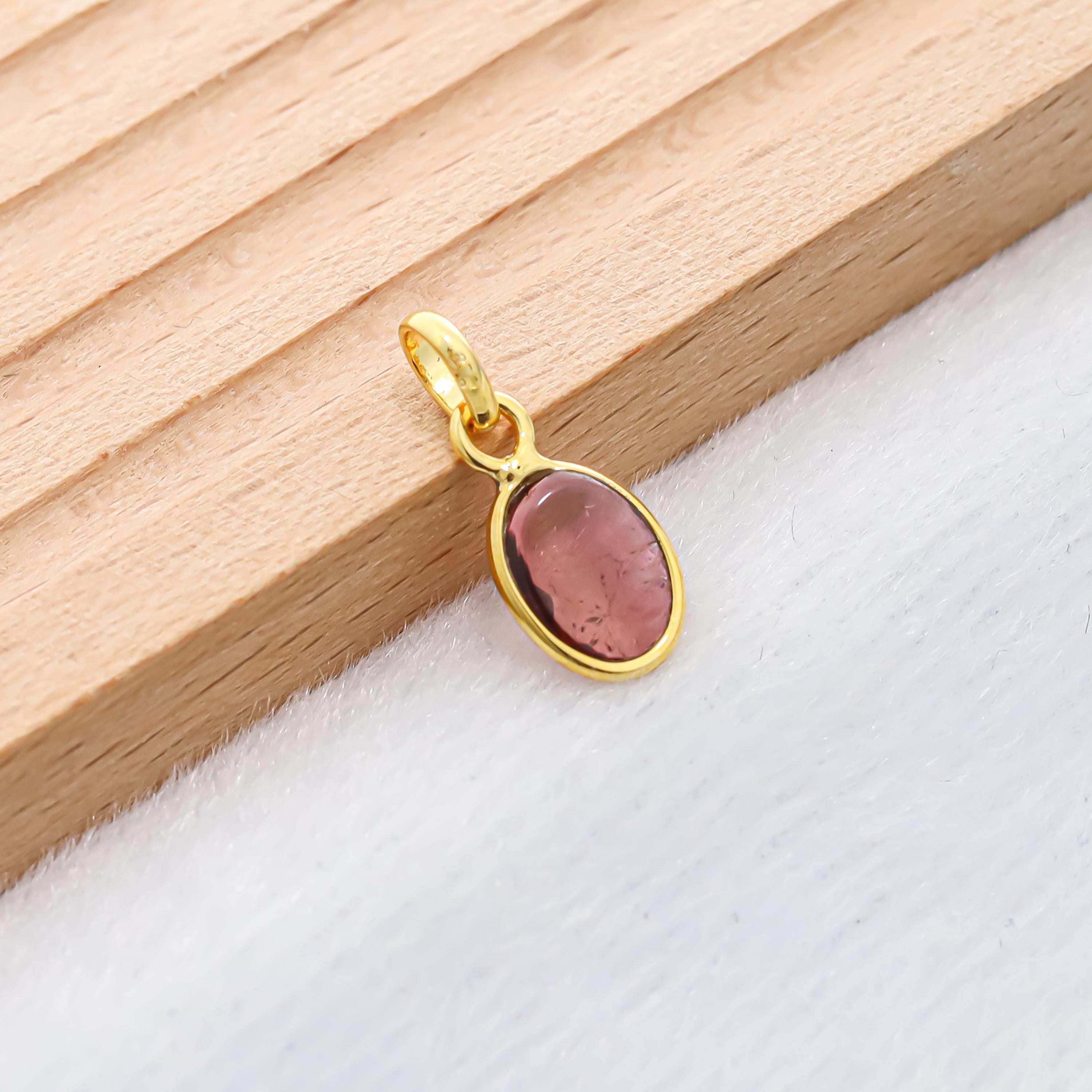 Multi Tourmaline Silver Pendant: Rose Cut Gemstone, Bohemian Jewelry