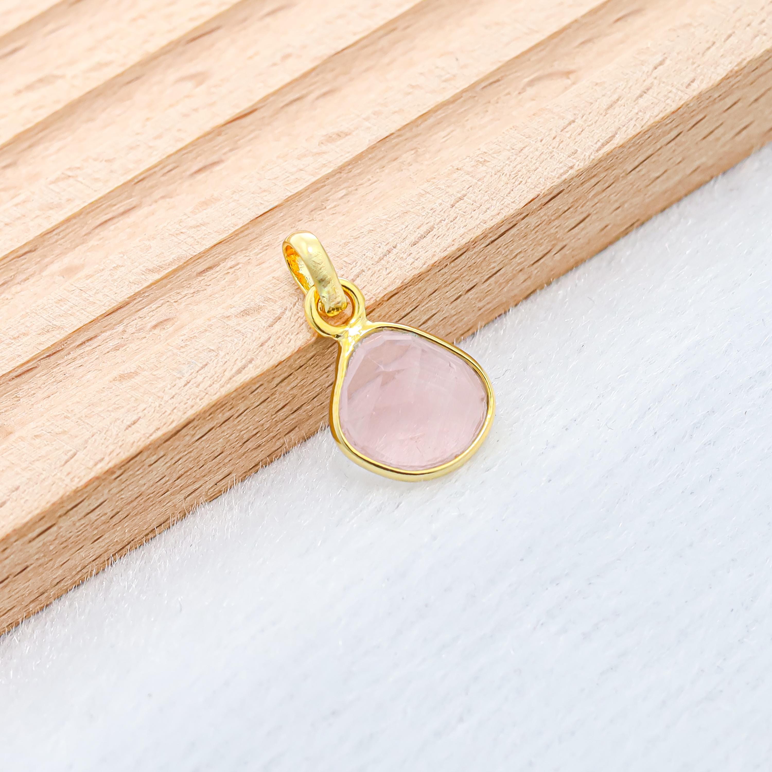 Rose Quartz Pendant: Sterling Silver Bezel, Heart Chakra Healing