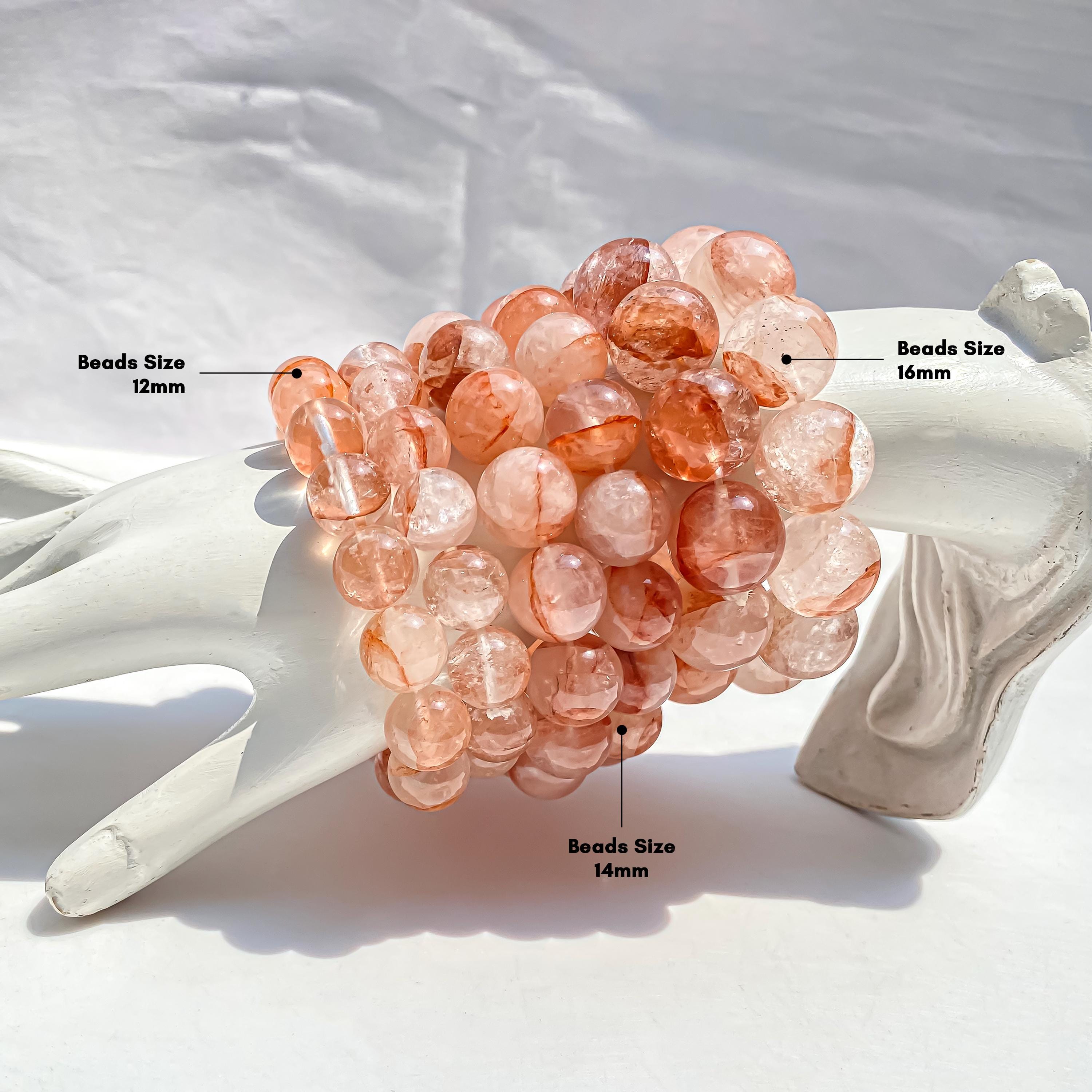 Himalayan Pink Quartz Crystal Bracelet: Handmade Gemstone Healing Jewelry