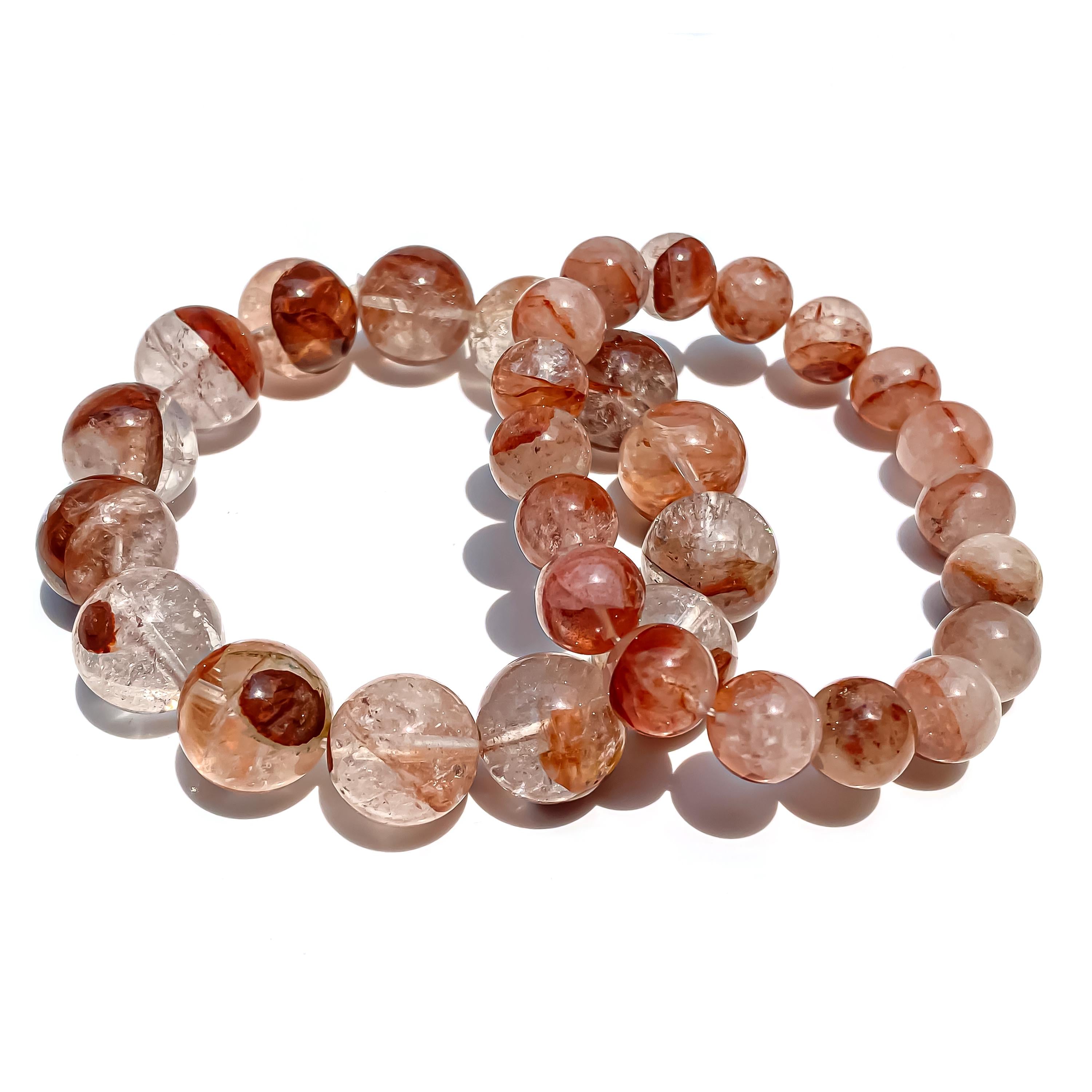 Himalayan Pink Quartz Bracelet: Grade AAA+ Gemstone, Stretch Style