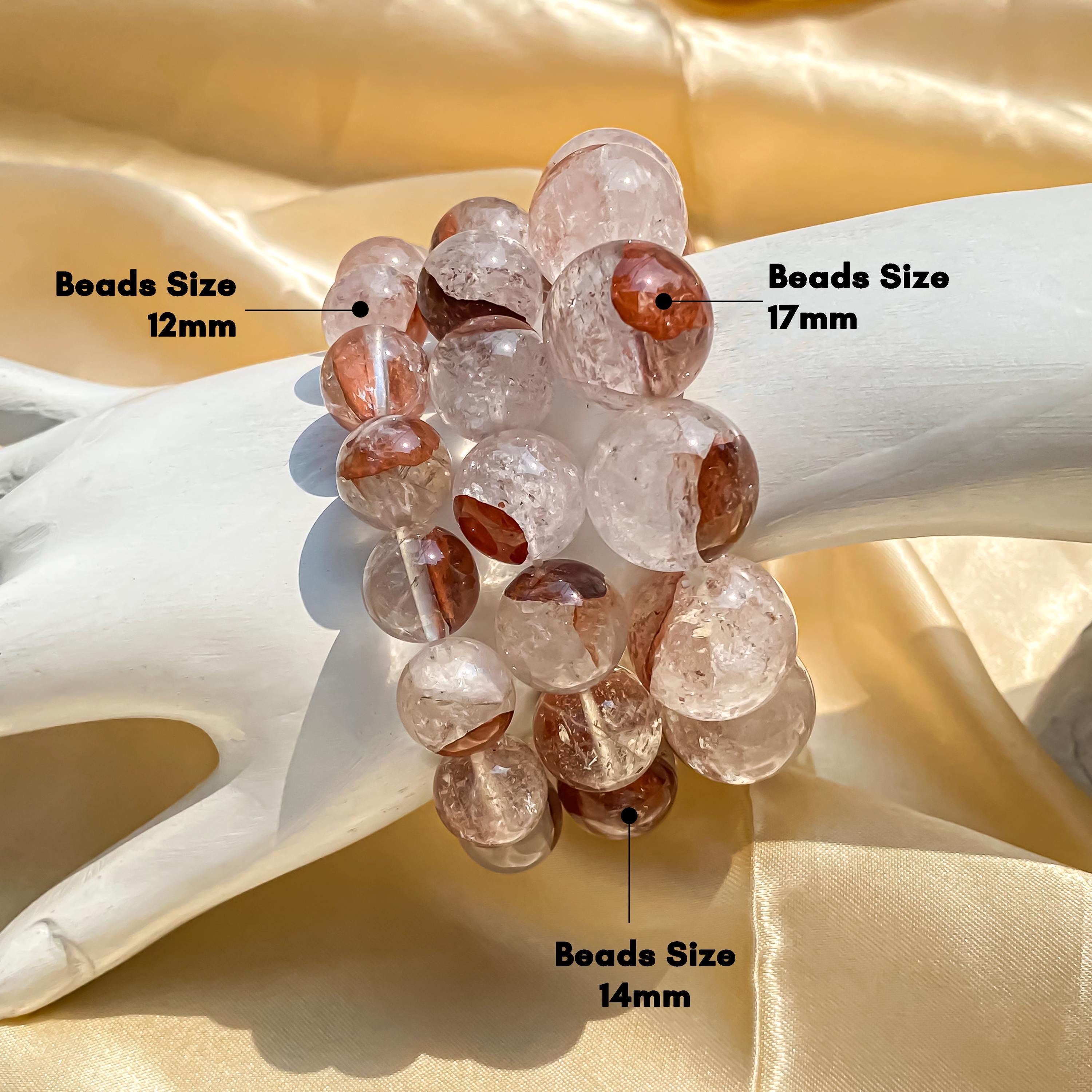 Himalayan Pink Quartz Bracelet: Natural Gemstone Beads, Spiritual Jewelry