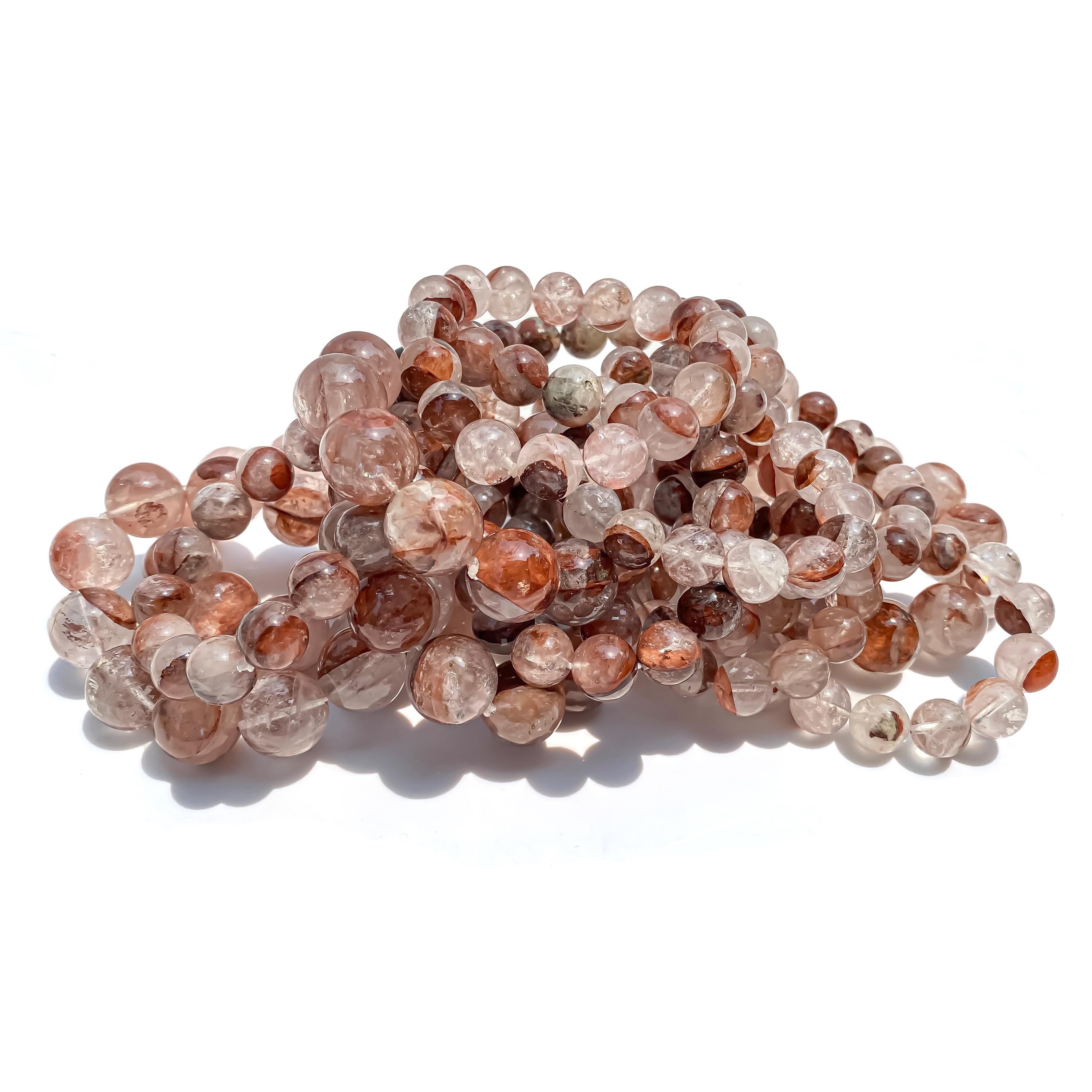 Himalayan Pink Quartz Bracelet: Natural Crystal Healing Jewelry