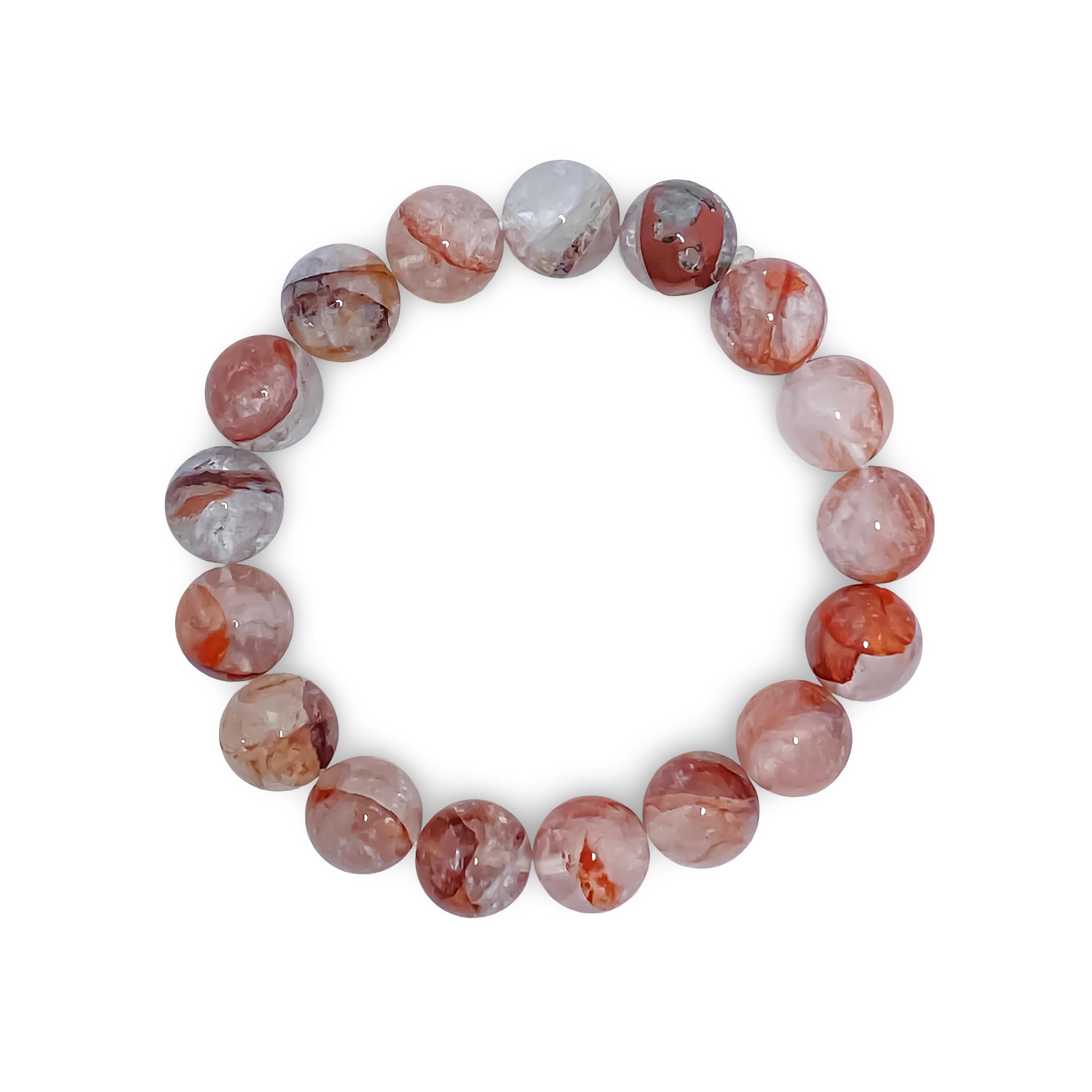 Himalayan Pink Quartz Bracelet: Natural Crystal Healing Jewelry