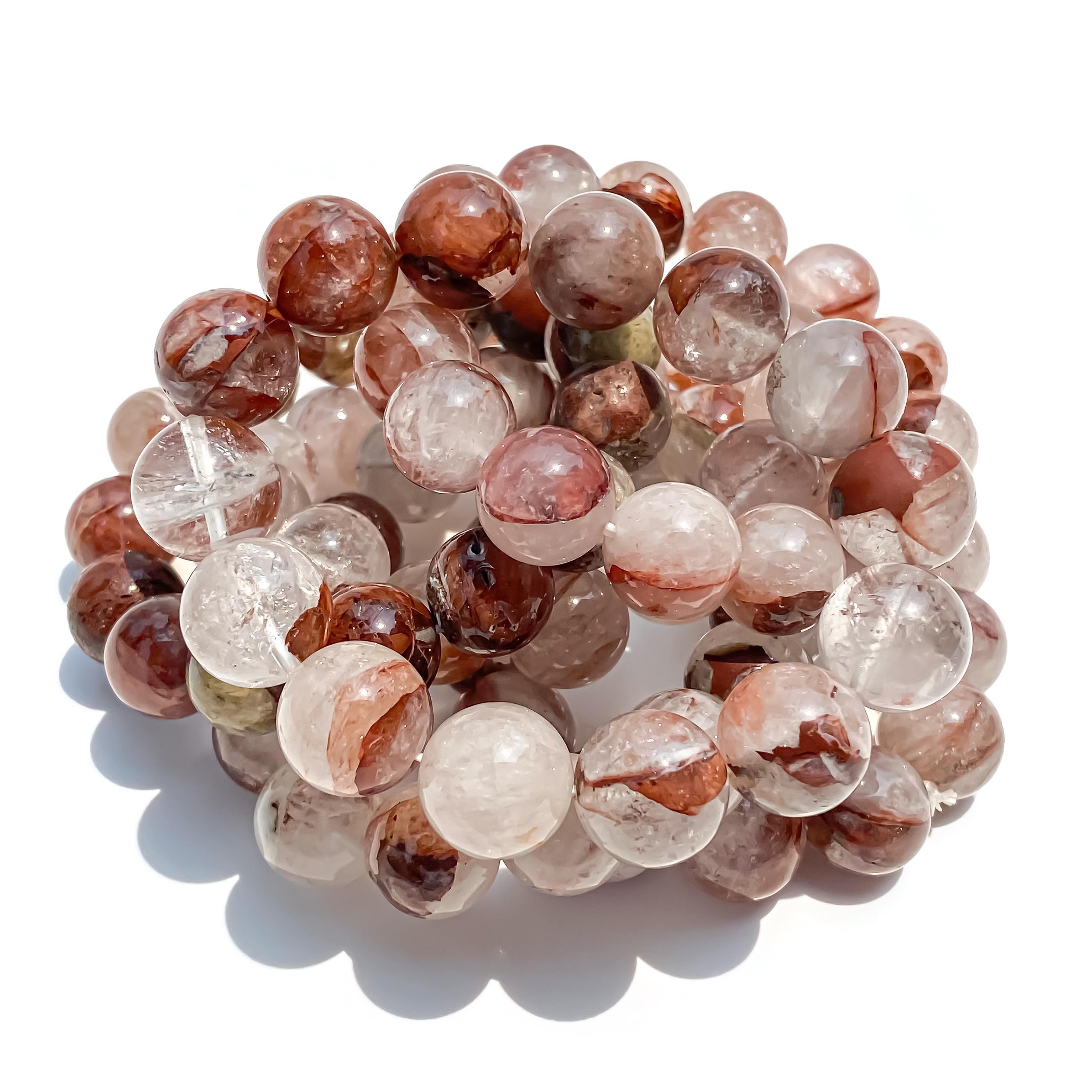 Himalayan Pink Quartz Bracelet: Natural Crystal Healing Jewelry