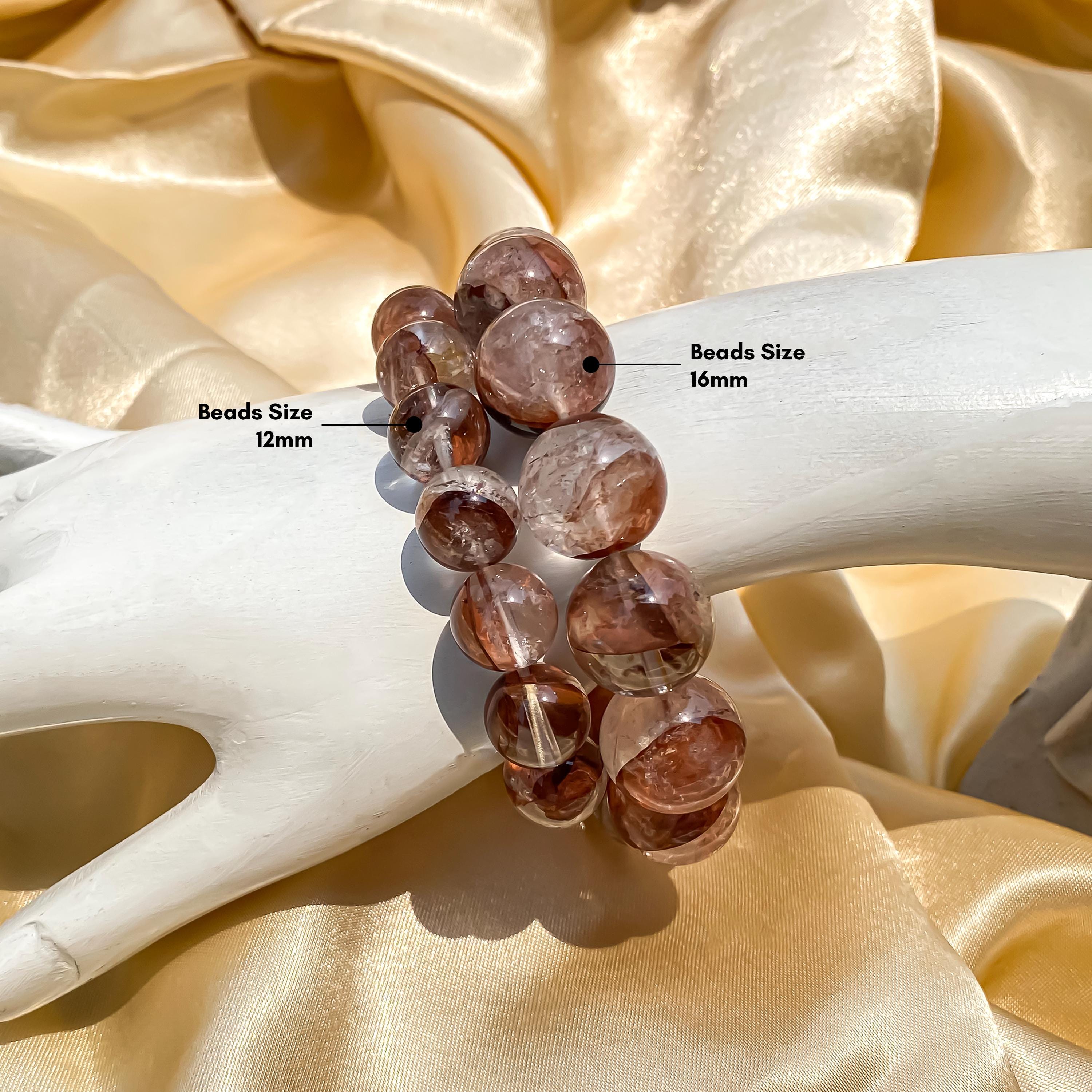 Himalayan Pink Quartz Bracelet: Samadhi Crystal Healing Gemstone Jewelry