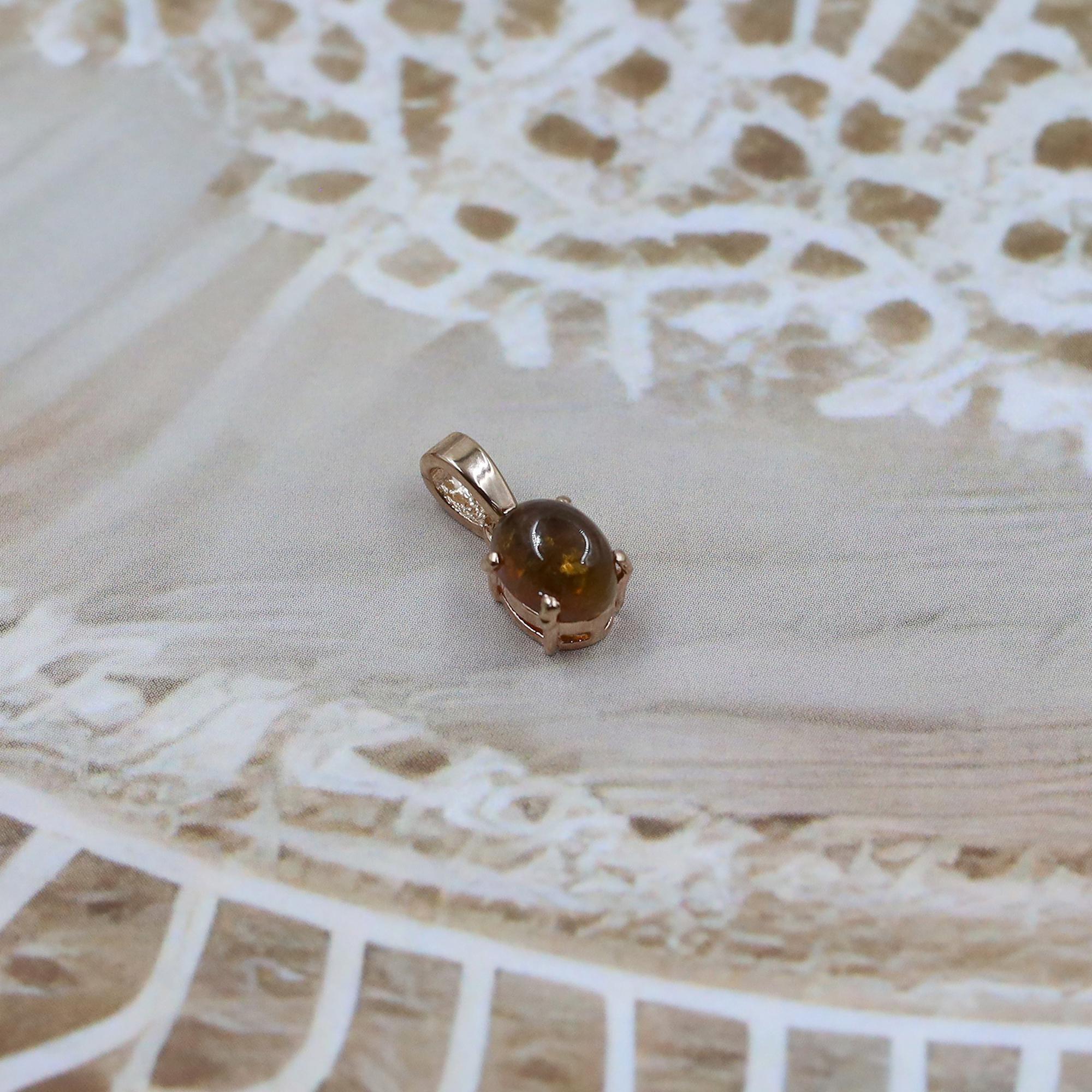 925 Silver Tourmaline Pendant: Natural Gemstone Necklace, Colorful Jewelry