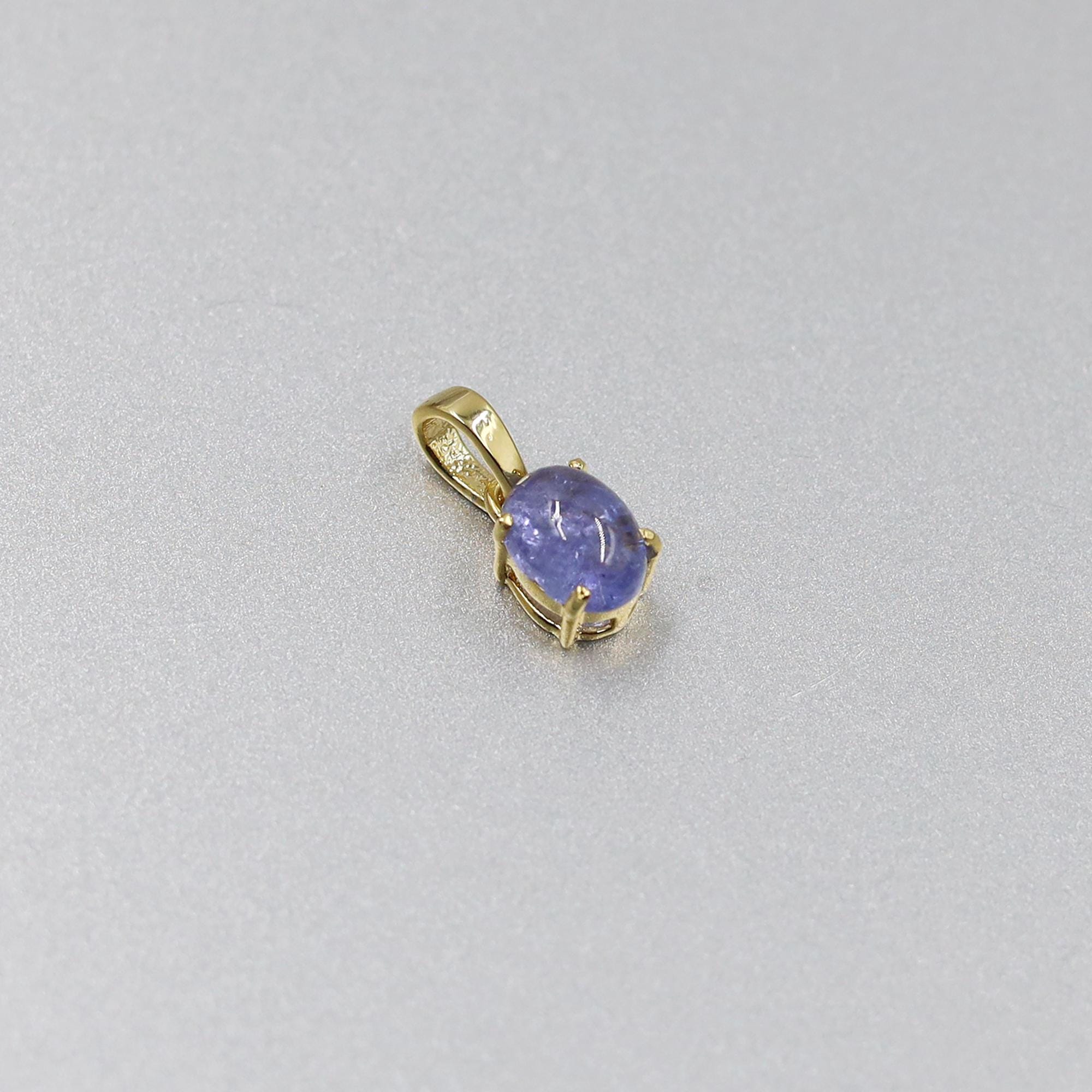 Natural Tanzanite Silver Pendant: Teardrop December Birthstone Necklace
