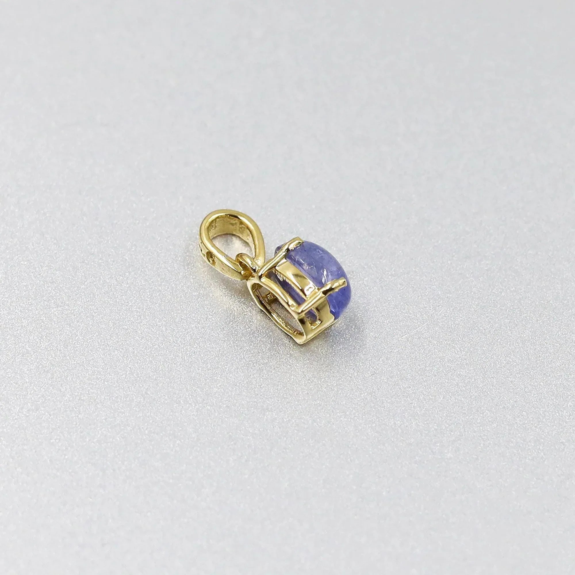 Blue Tanzanite Silver Pendant: 925 Minimalist Necklace