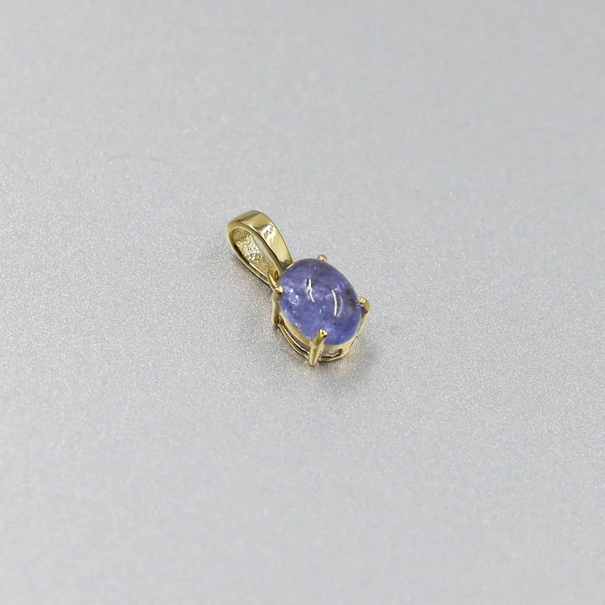 Blue Tanzanite Silver Pendant: 925 Minimalist Necklace