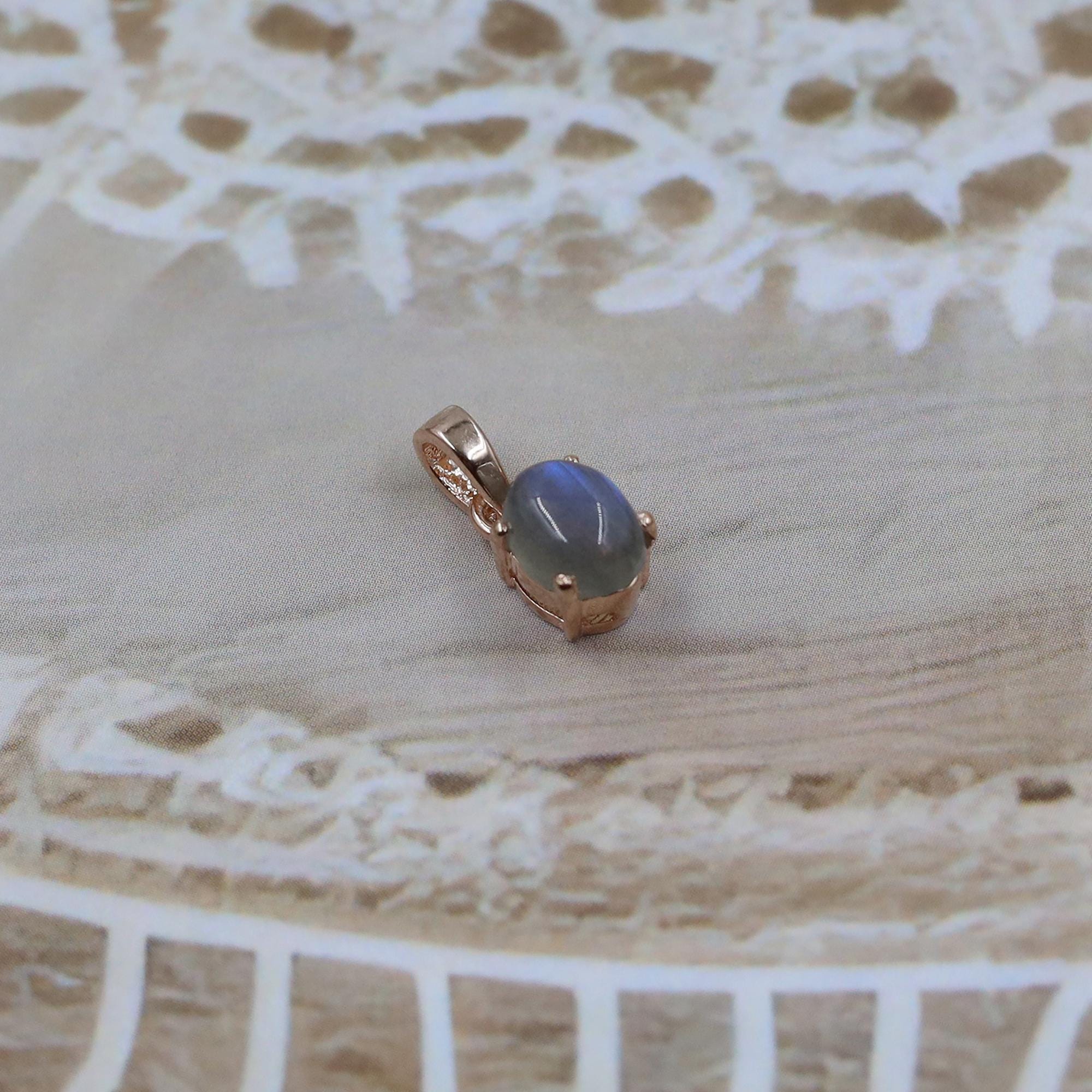 Teardrop Labradorite Necklace: 925 Sterling Silver Pendant, Blue Flash Gemstone