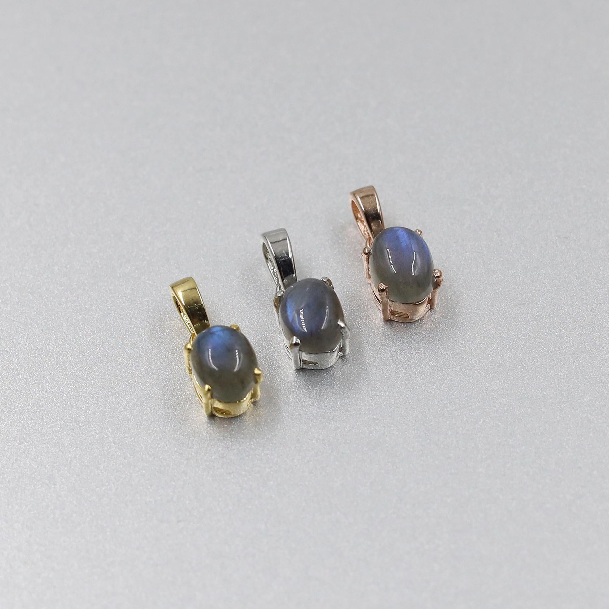 Teardrop Labradorite Necklace: 925 Sterling Silver Pendant, Blue Flash Gemstone