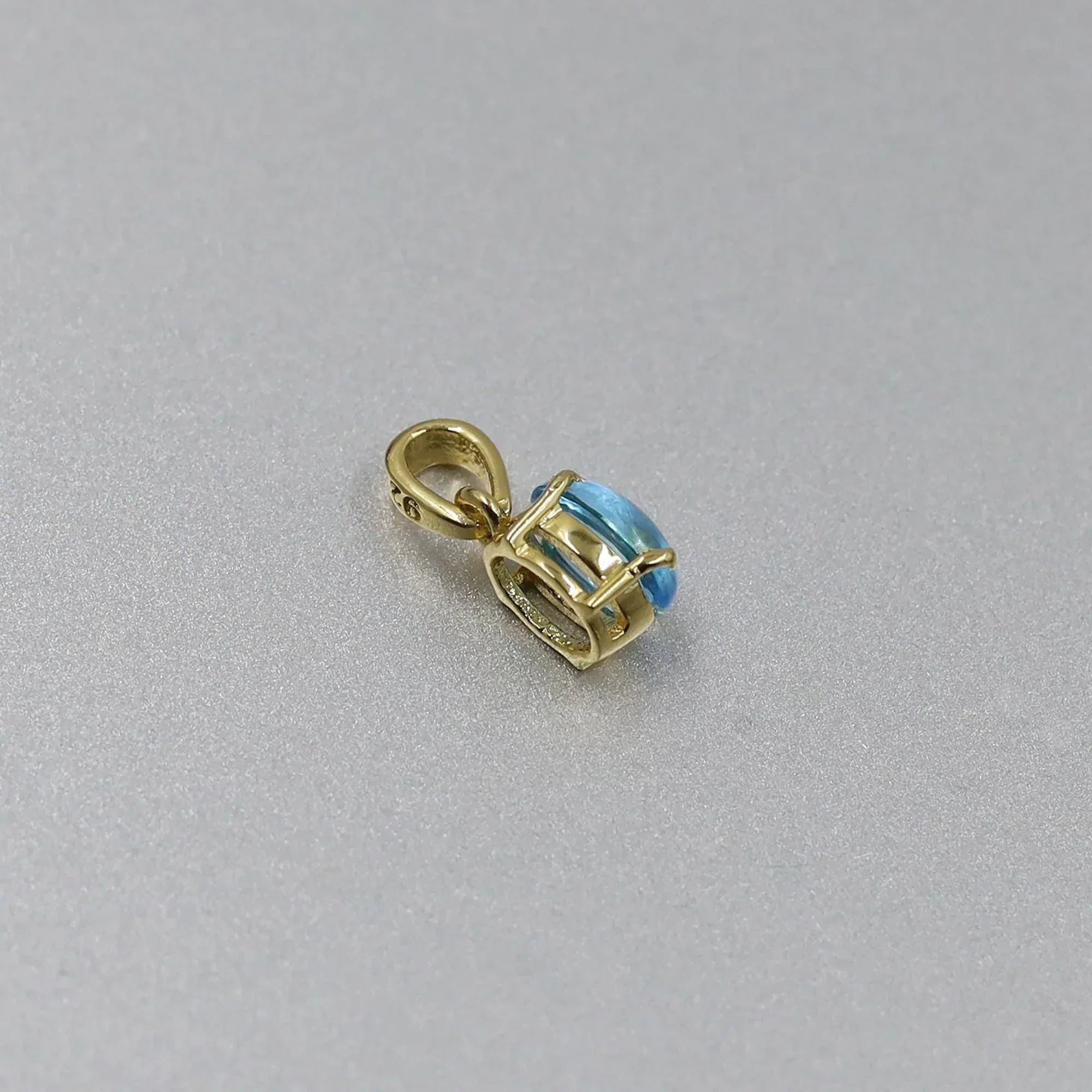 Handmade Swiss Blue Topaz Sterling Silver Pendant: December Birthstone