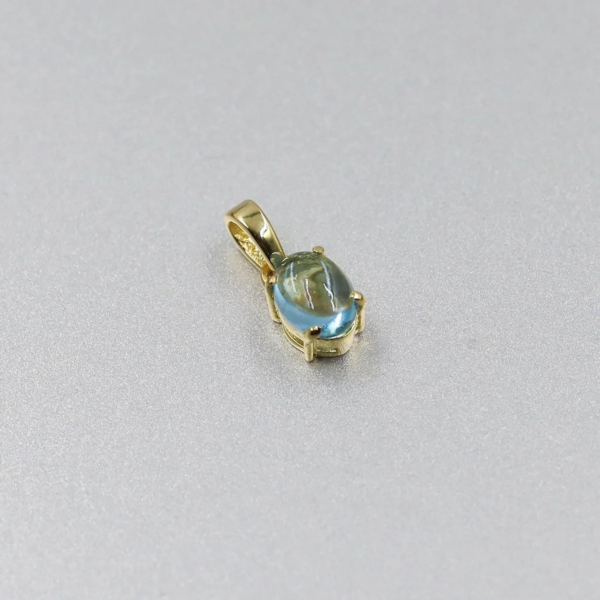 Handmade Swiss Blue Topaz Sterling Silver Pendant: December Birthstone