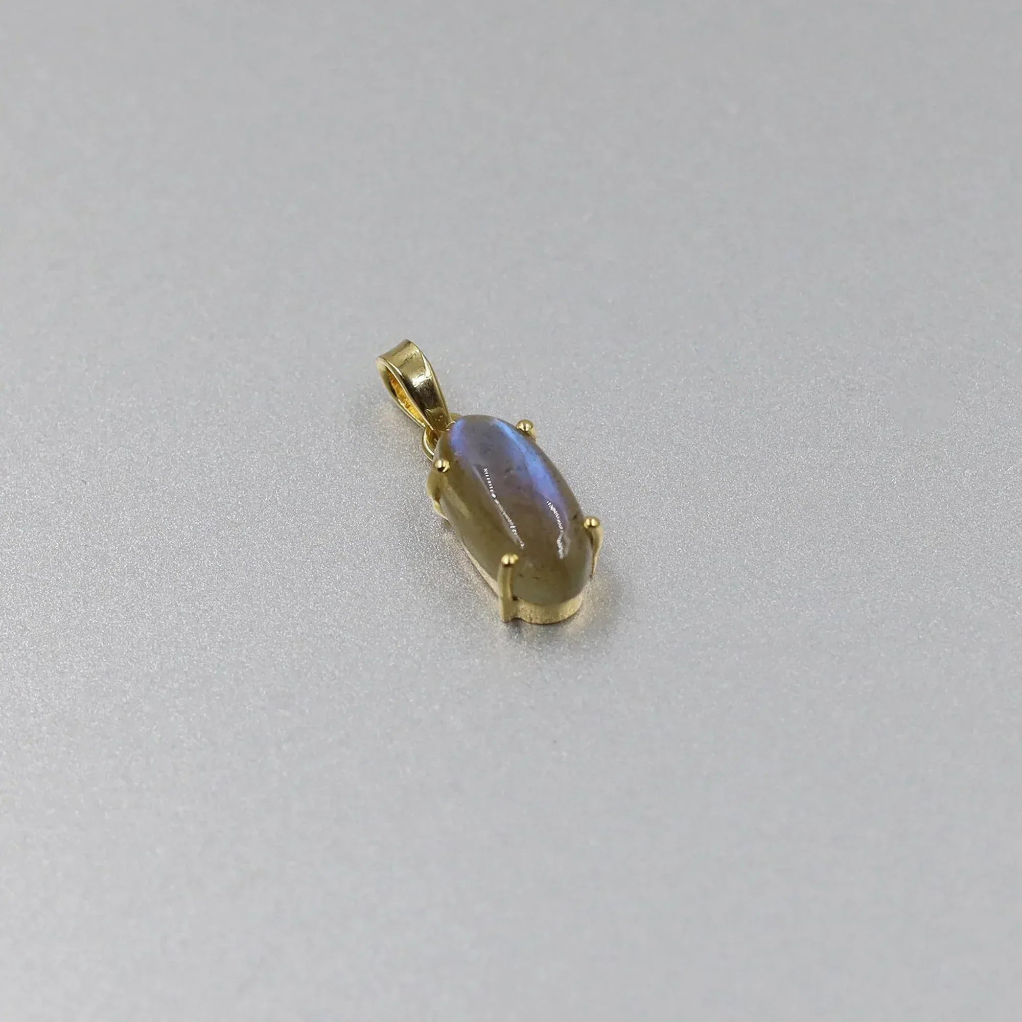 Blue Flash Labradorite 925 Silver Pendant: Boho Gemstone Necklace