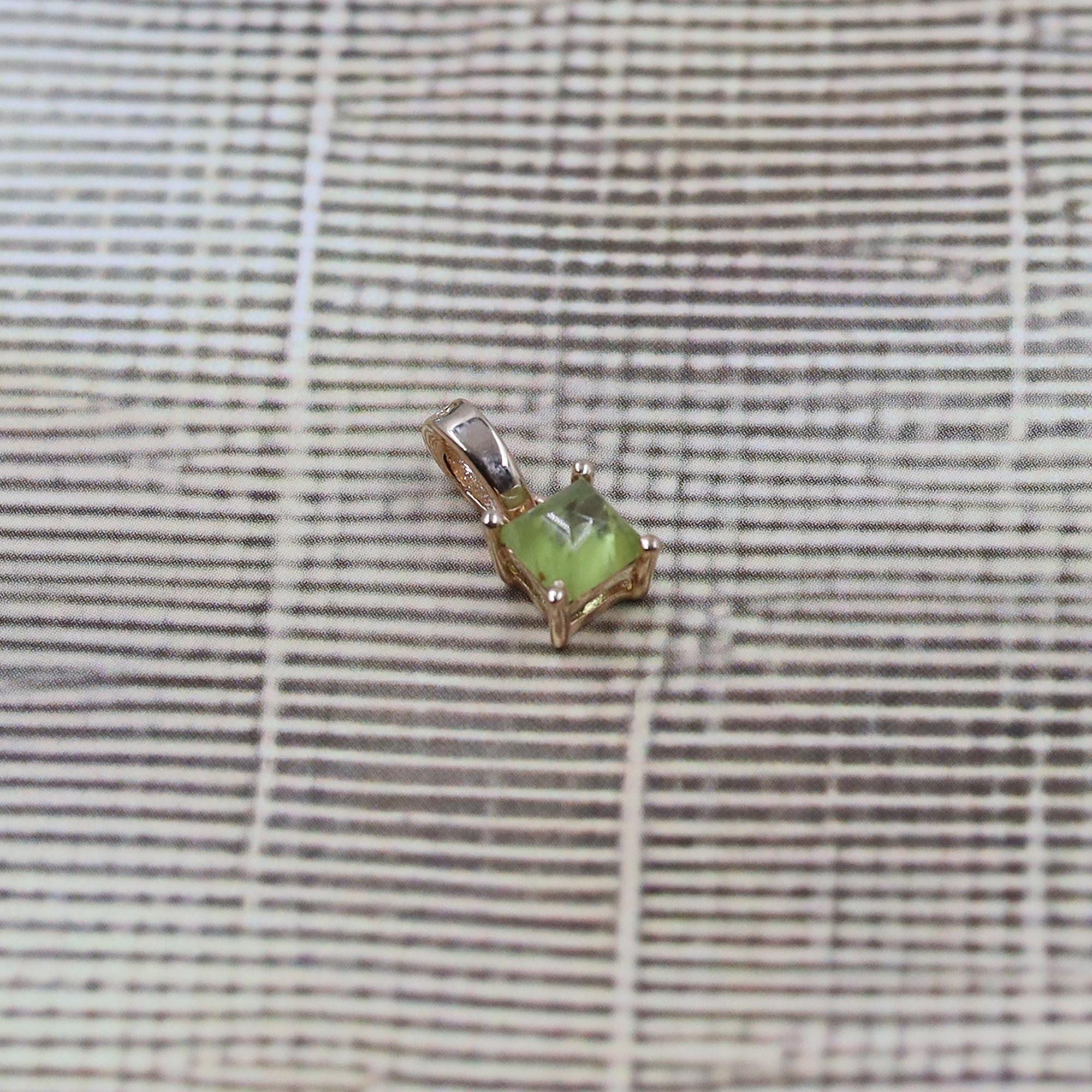Peridot Pendant Sterling Silver: Natural Green Gemstone, August Birthstone