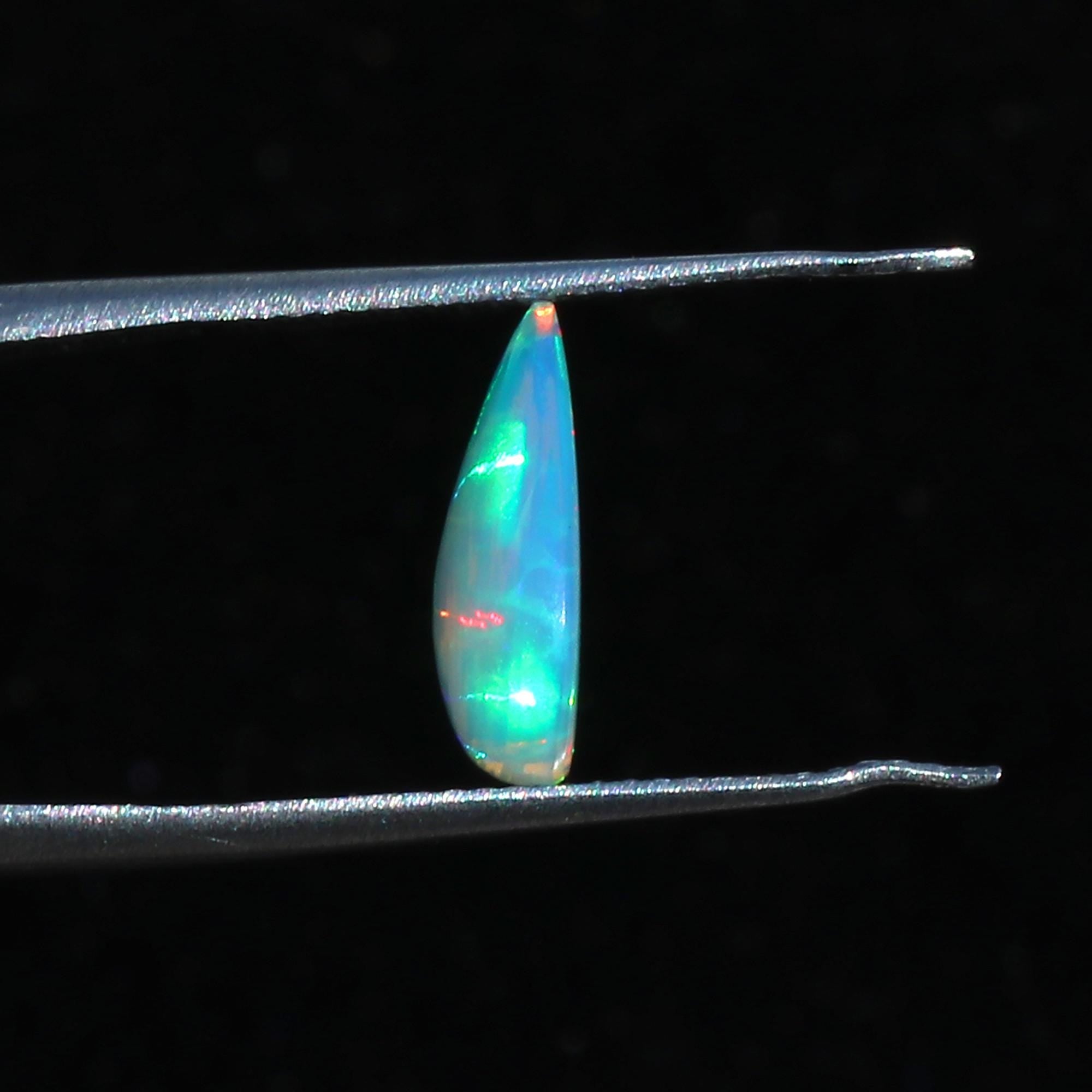 Pear Ethiopian Opal Cabochon: Welo Gemstone, October Birthstone (8x12mm