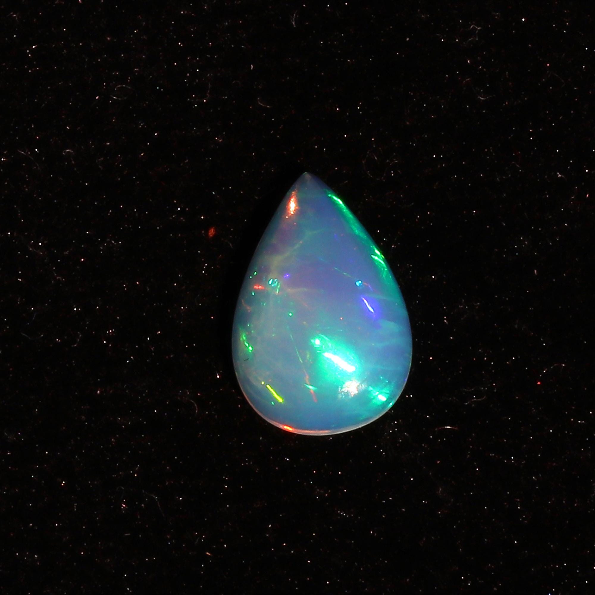 Pear Ethiopian Opal Cabochon: Welo Gemstone, October Birthstone (8x12mm