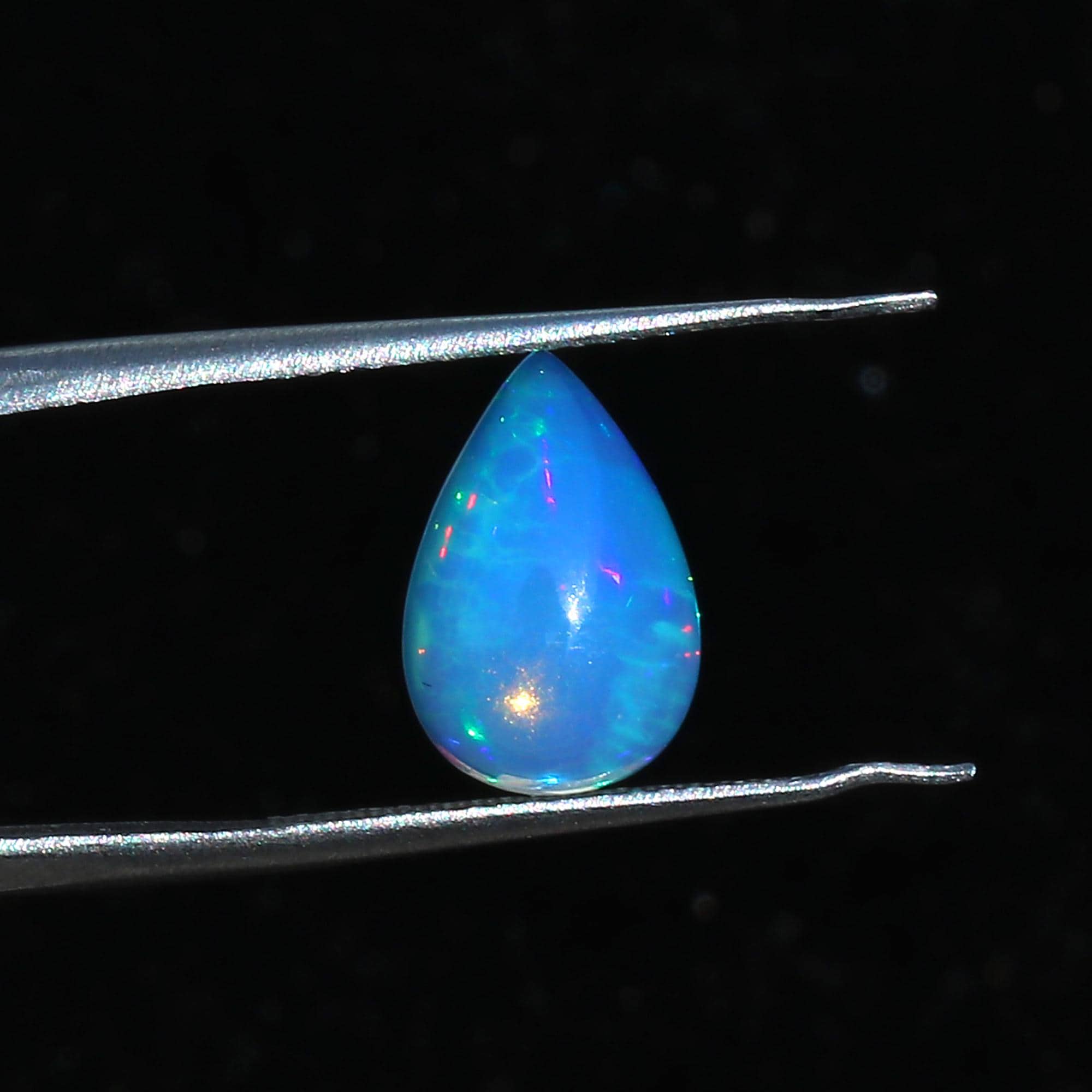 Pear Ethiopian Opal Cabochon: Welo Gemstone, October Birthstone (8x12mm