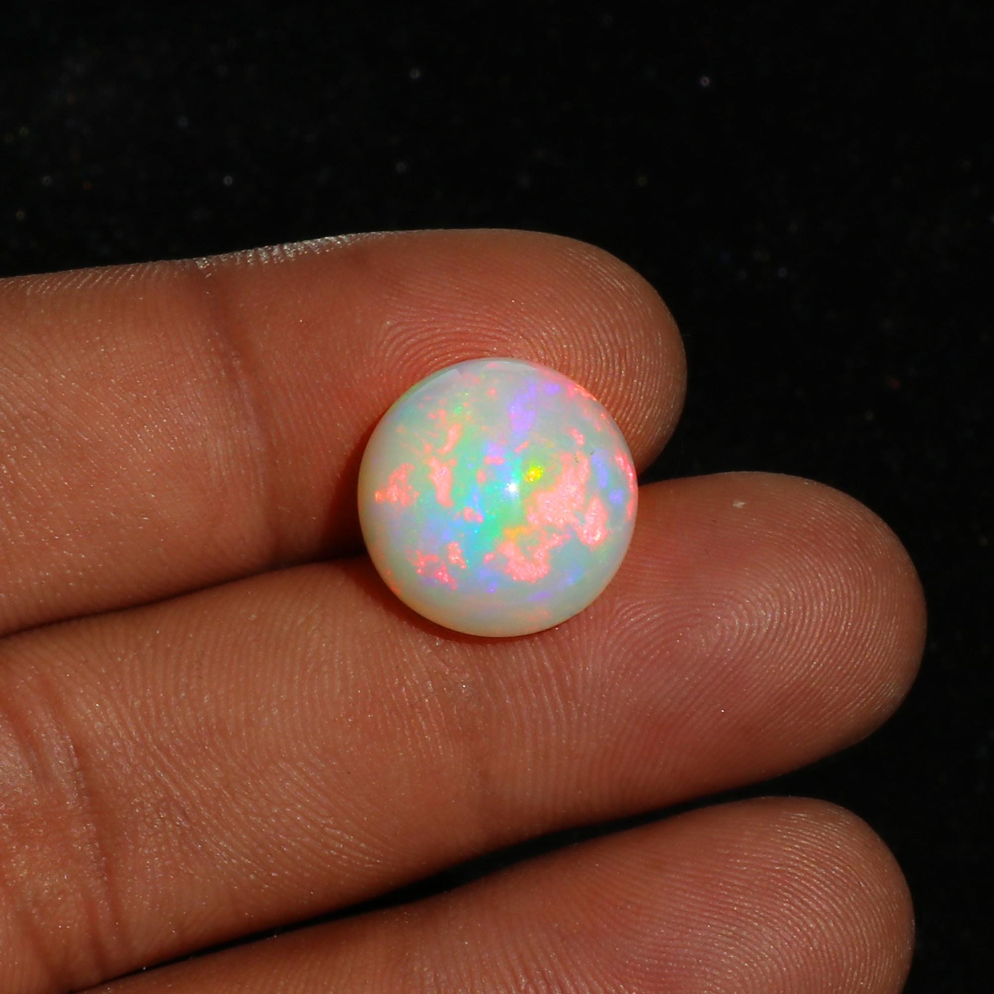 Welo Ethiopian Opal Cabochon: 15mm Round Gemstone for Jewelry