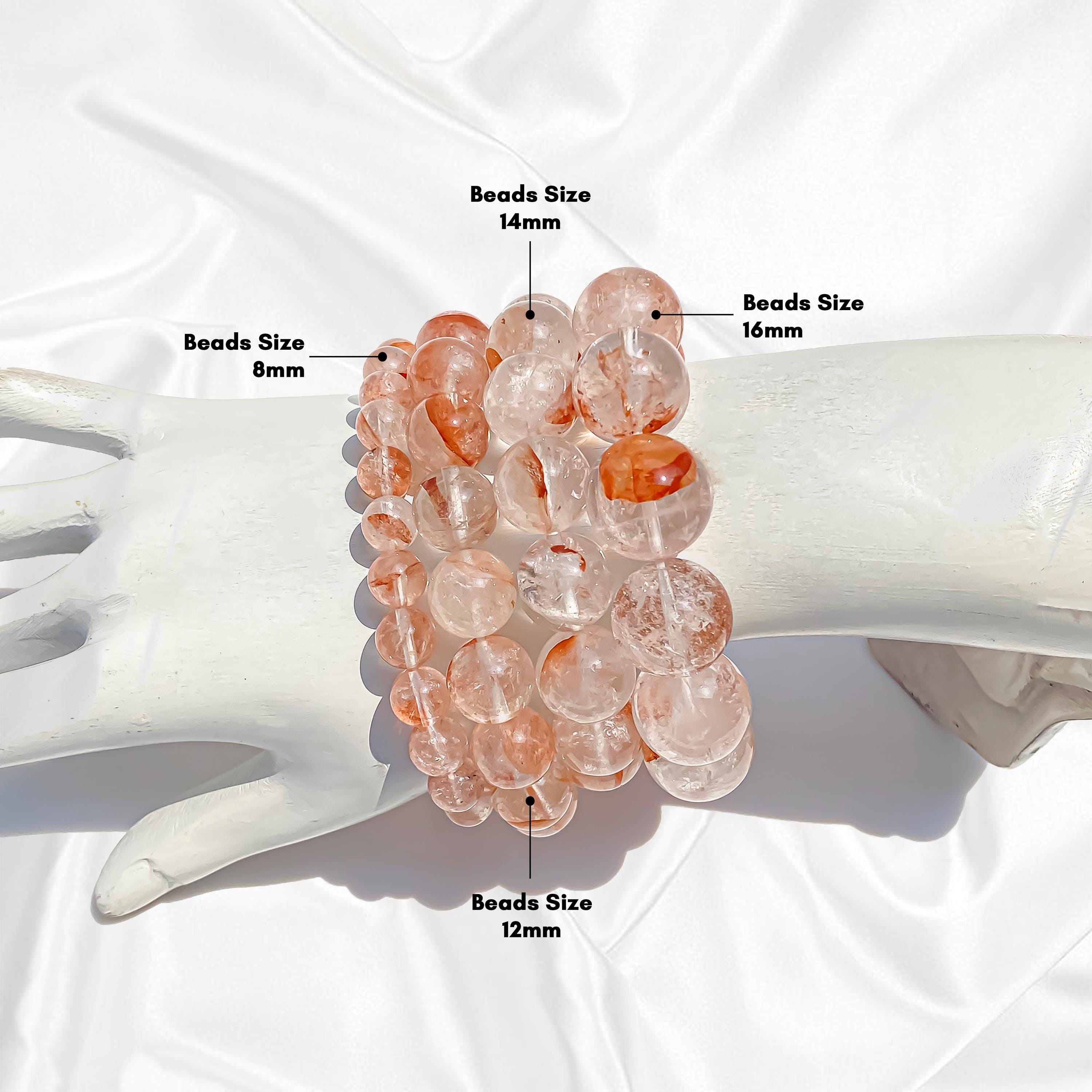 Himalayan Pink Quartz Bracelet: Natural Crystal Gemstone Jewelry
