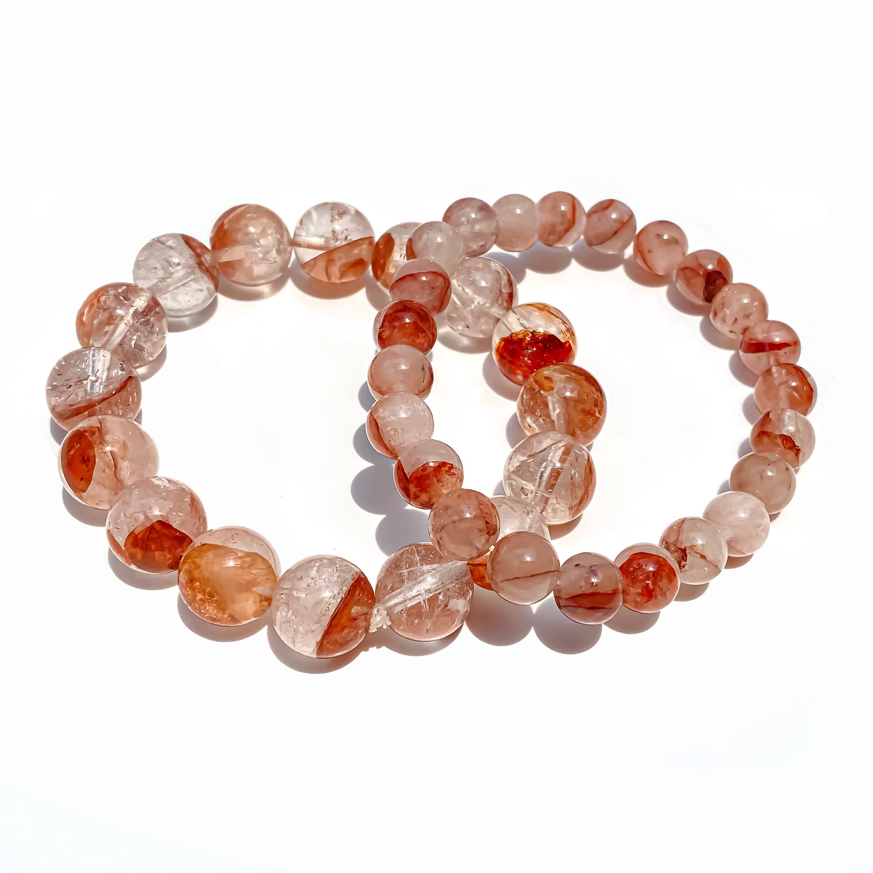 Himalayan Pink Quartz Bracelet: Grade AAA+ Gemstone, Stretch Style