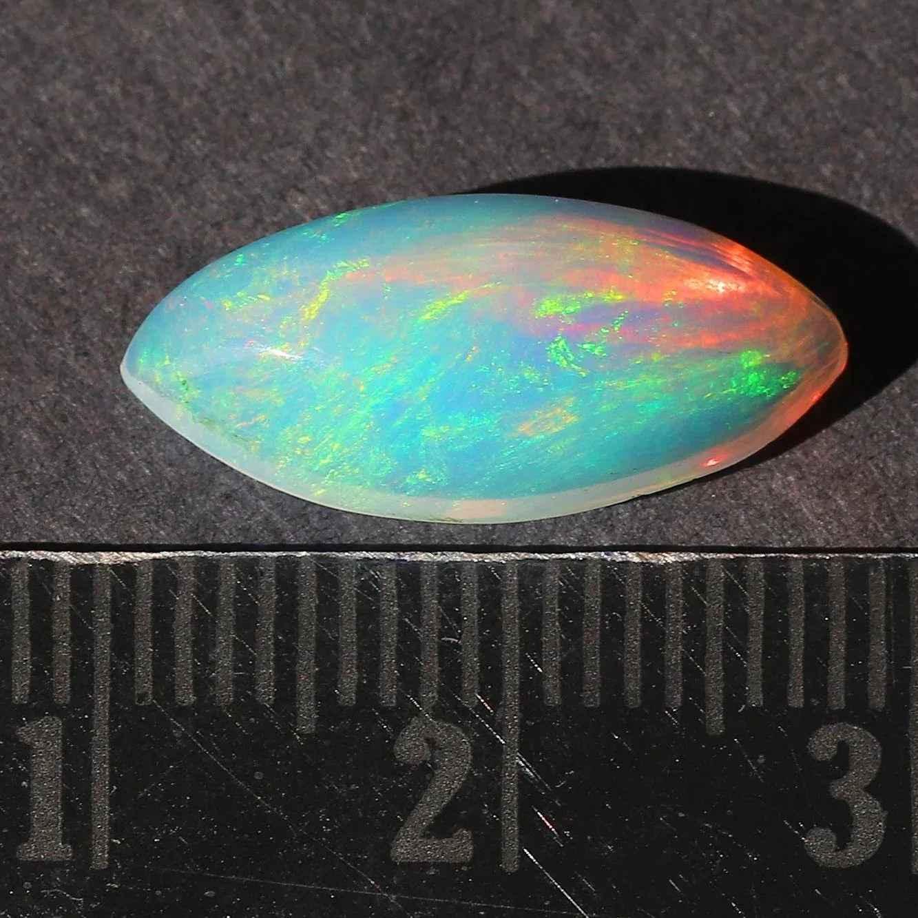 Ethiopian Fire Opal Cabochon: Oval Gemstone for Jewelry Making, 2.1ct loose gemstones