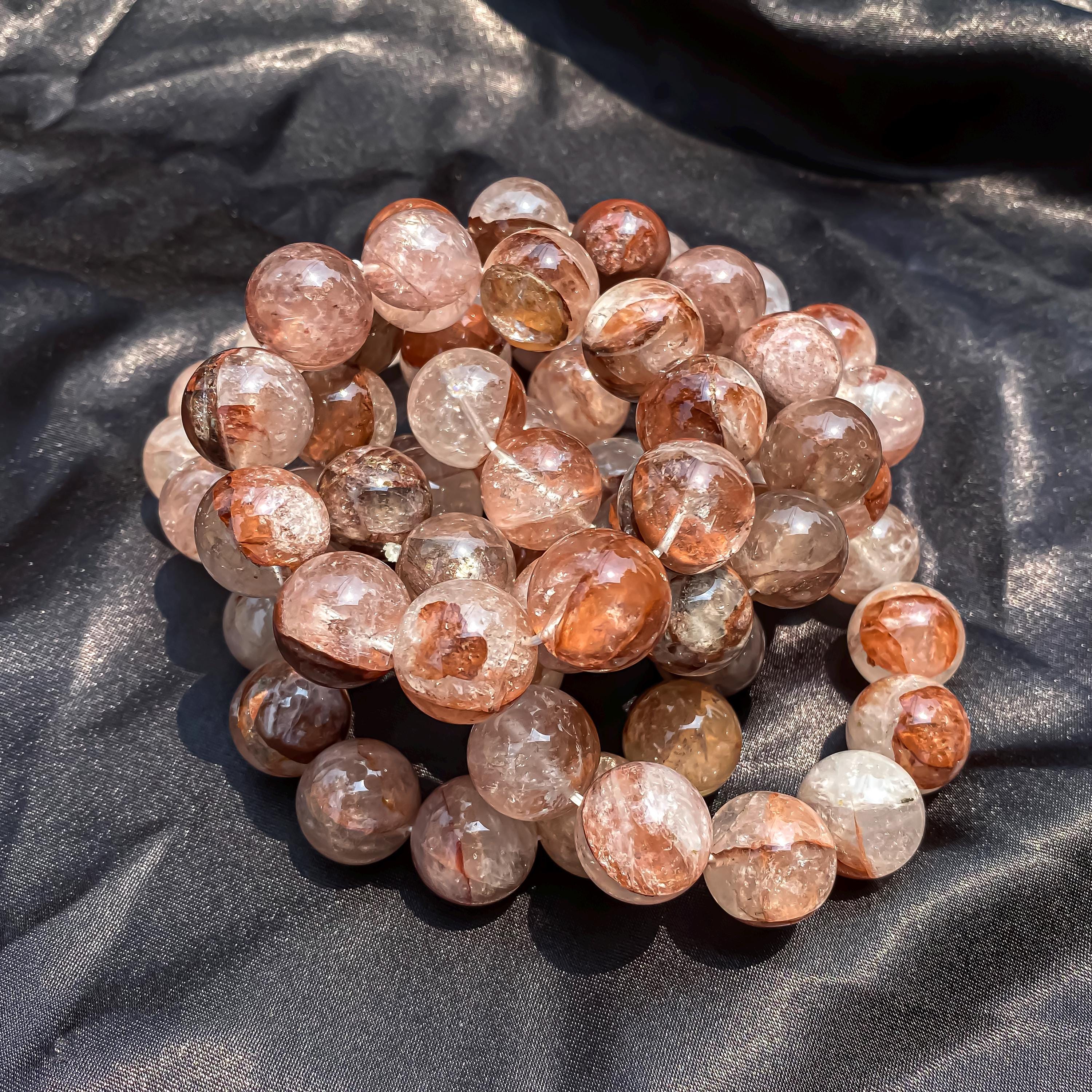Himalayan Pink Quartz Bracelet: Natural Crystal Healing Jewelry