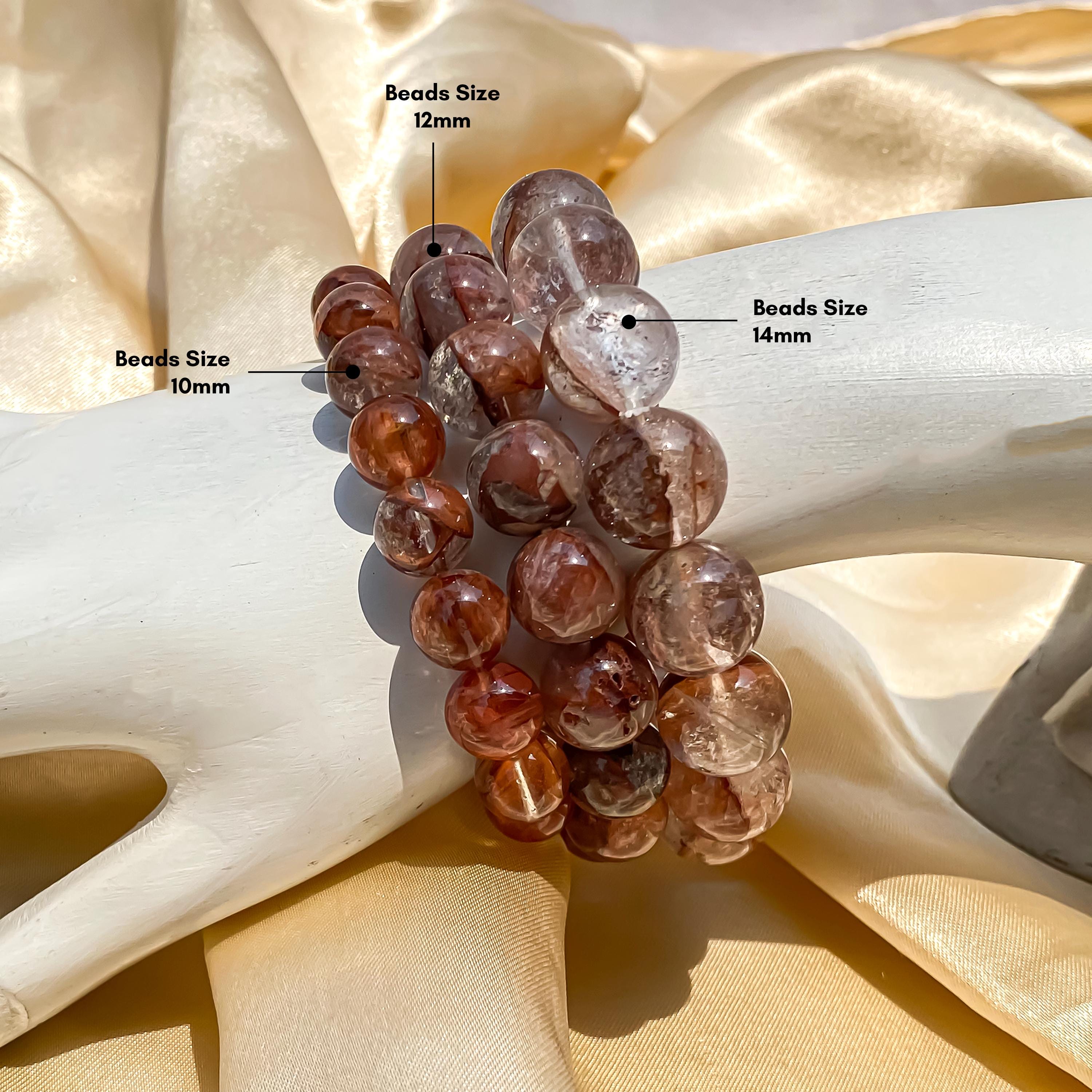 Himalayan Pink Quartz Beaded Bracelet: Handmade Crystal Healing Jewelry