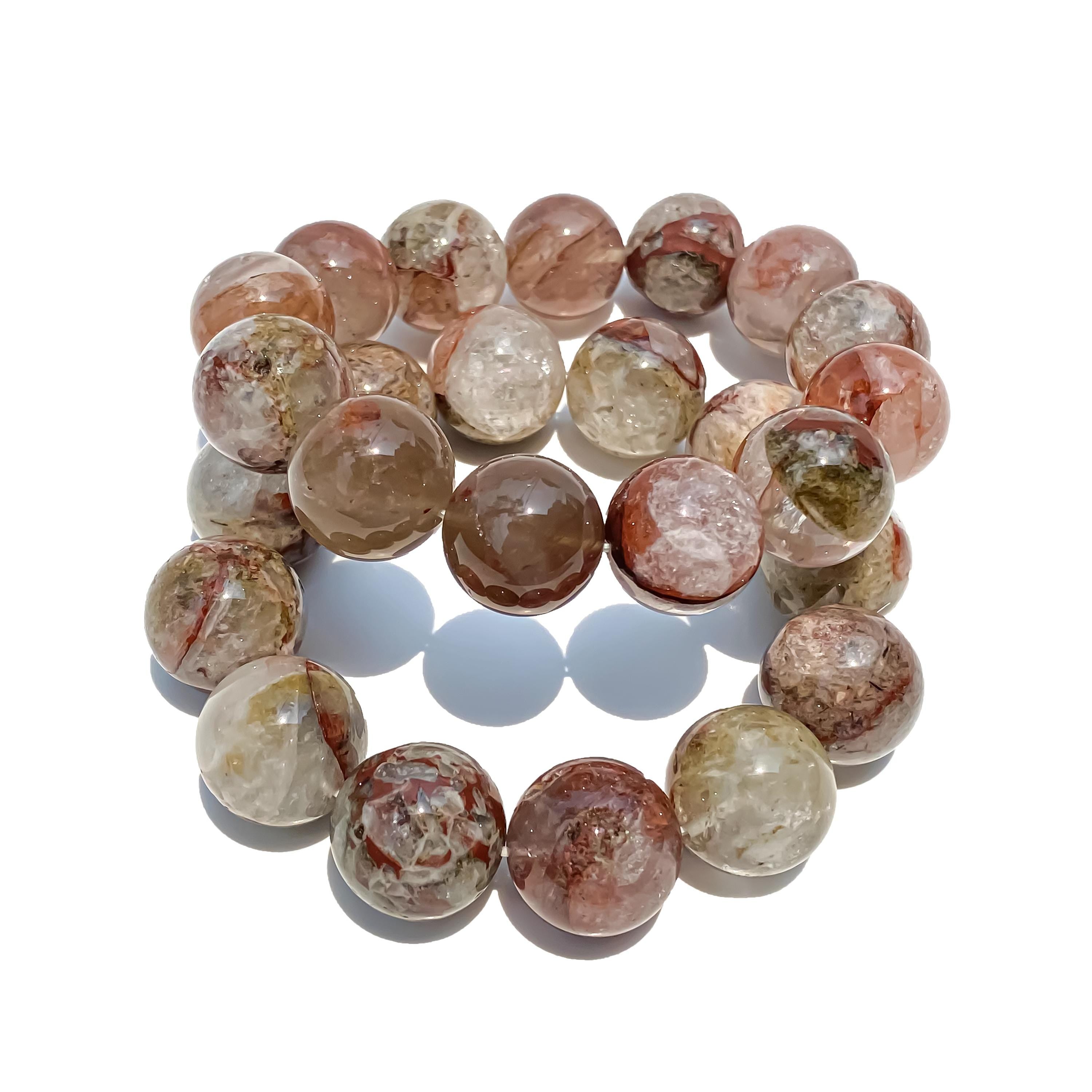 Himalayan Pink Quartz Bracelet: AAA+ Crystal Healing Gemstone Jewelry