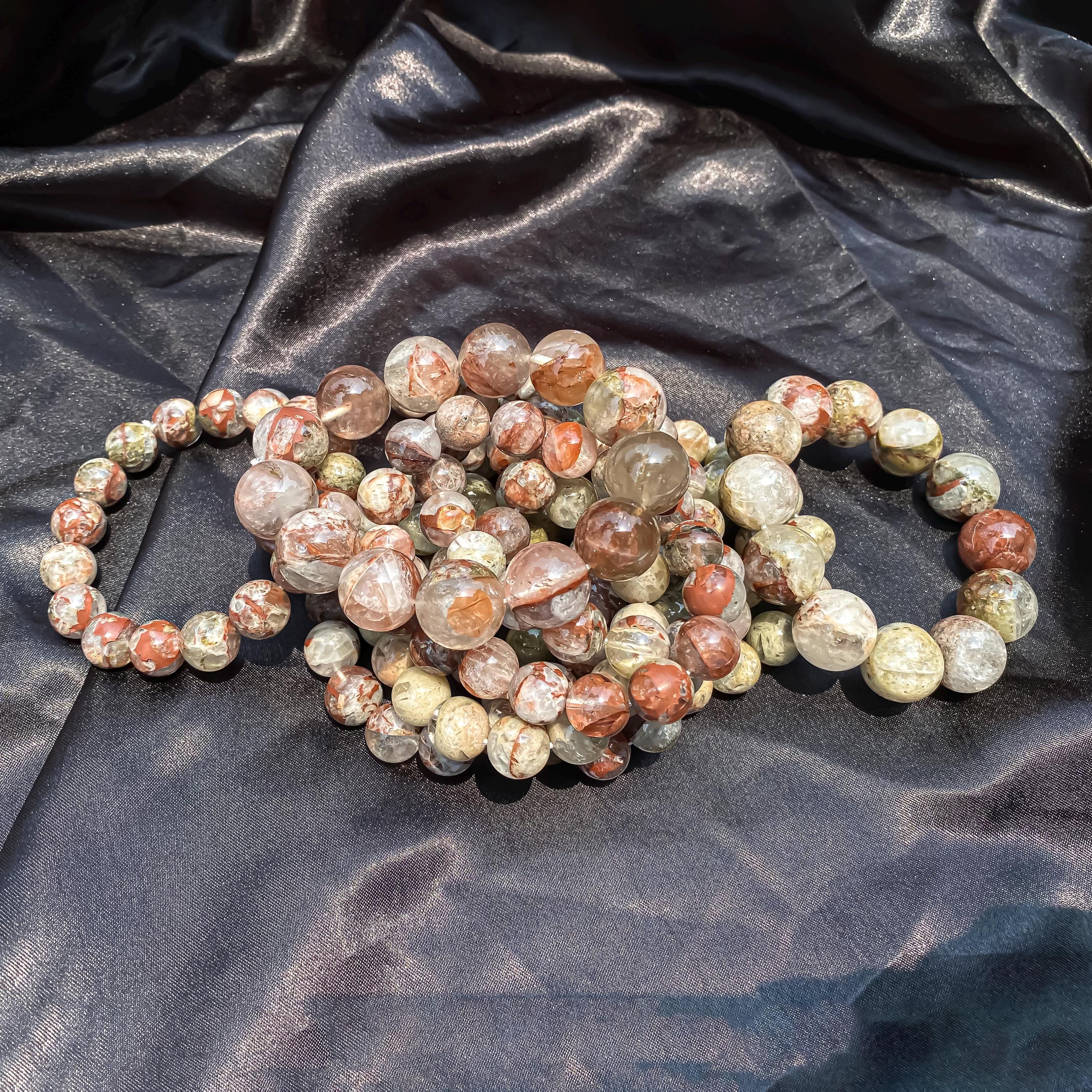 Himalayan Pink Quartz Bracelet: AAA+ Crystal Healing Gemstone Jewelry