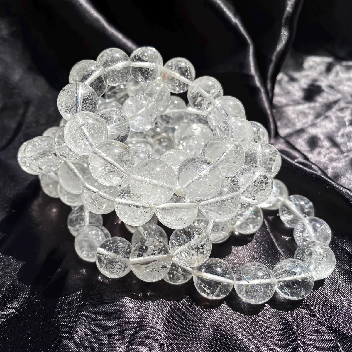 Himalayan White Quartz Bracelet: Rainbow Crystal Energy Healing Quartz Bracelets