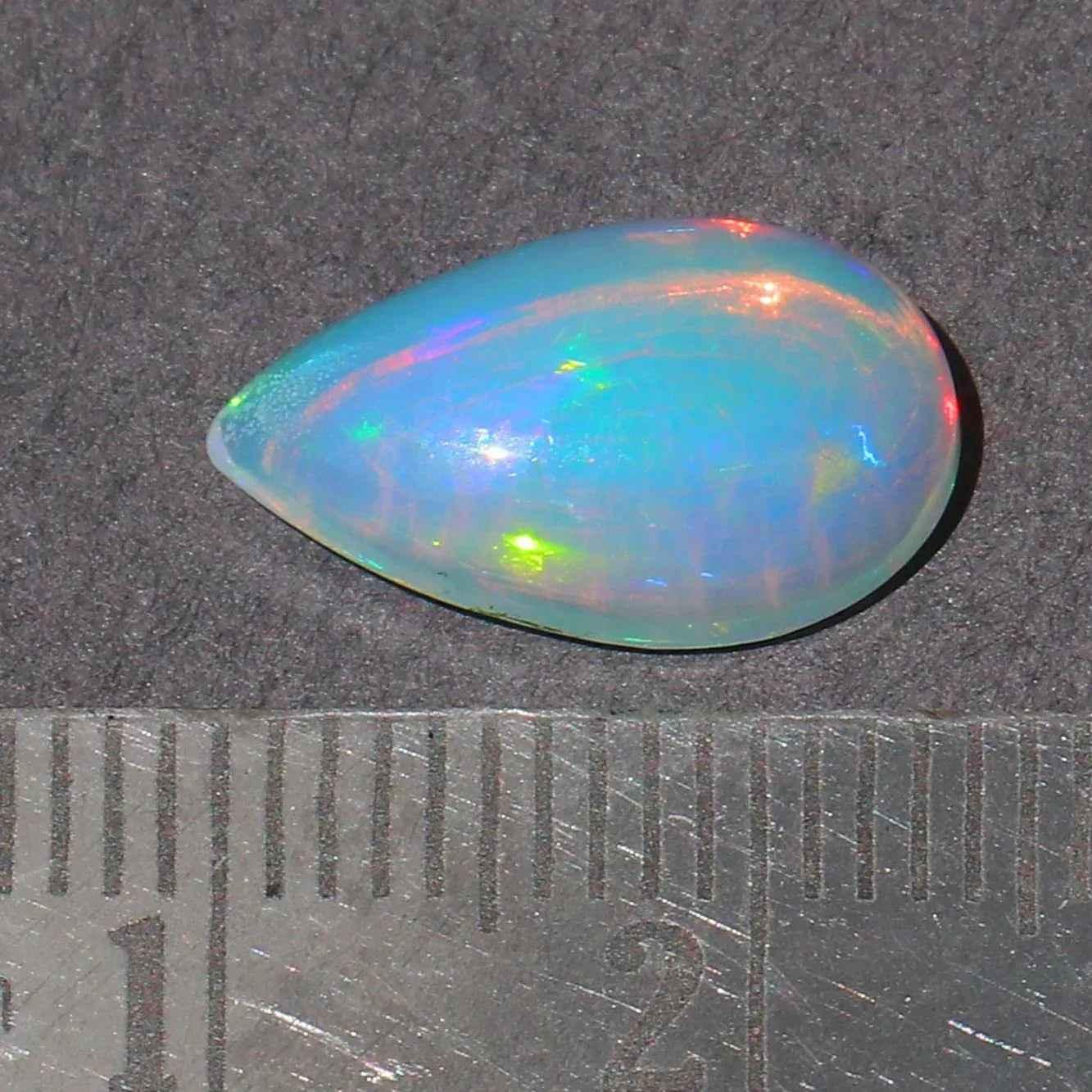 Ethiopian Welo Fire Opal Cabochon Pear Shape Gemstone 1.9 cts loose gemstones