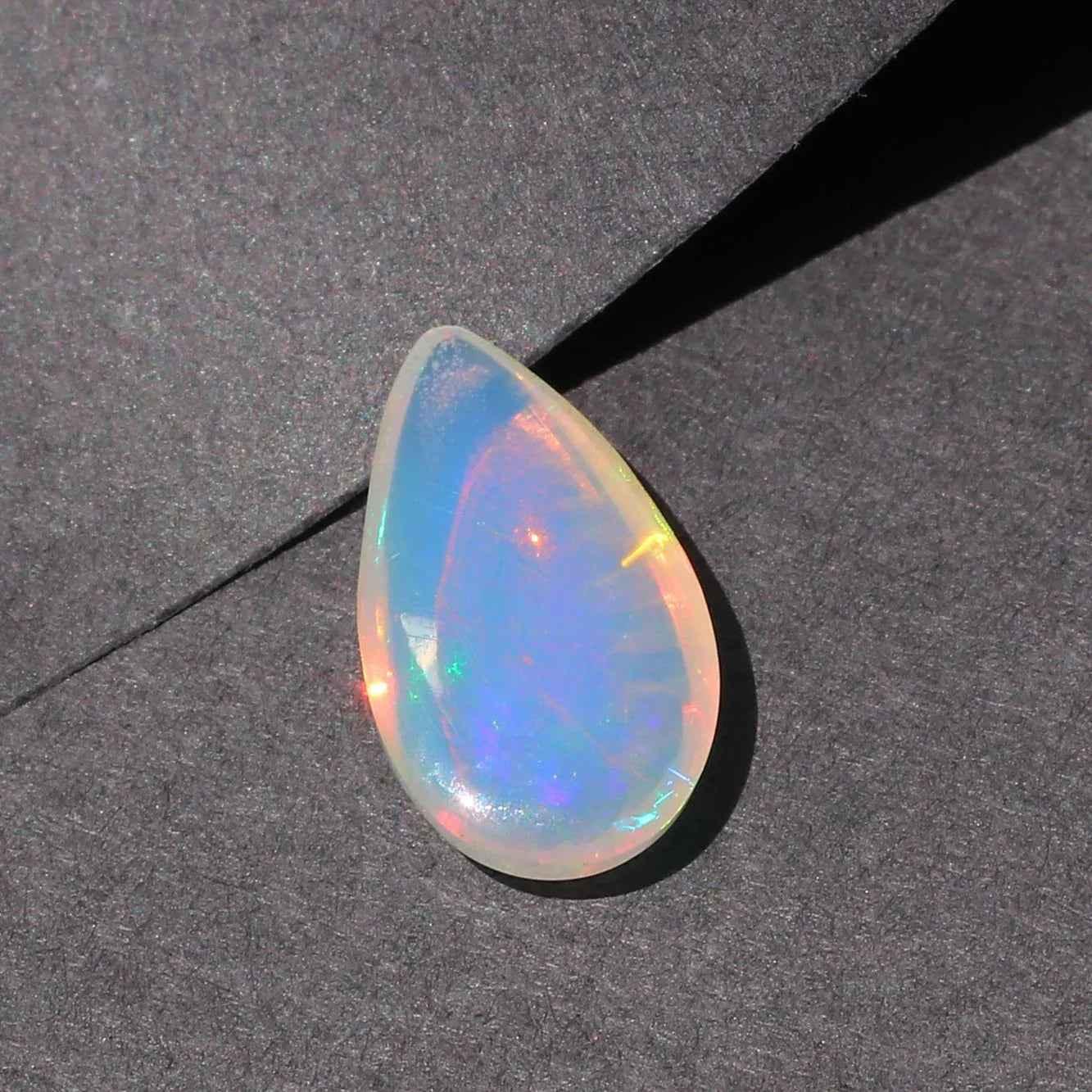 Ethiopian Welo Fire Opal Cabochon Pear Shape Gemstone 1.9 cts loose gemstones