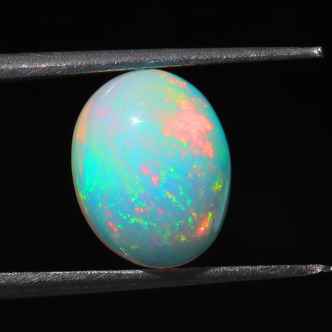 Ethiopian Fire Opal Cabochon: 3.25 ct Oval Gemstone for Jewelry