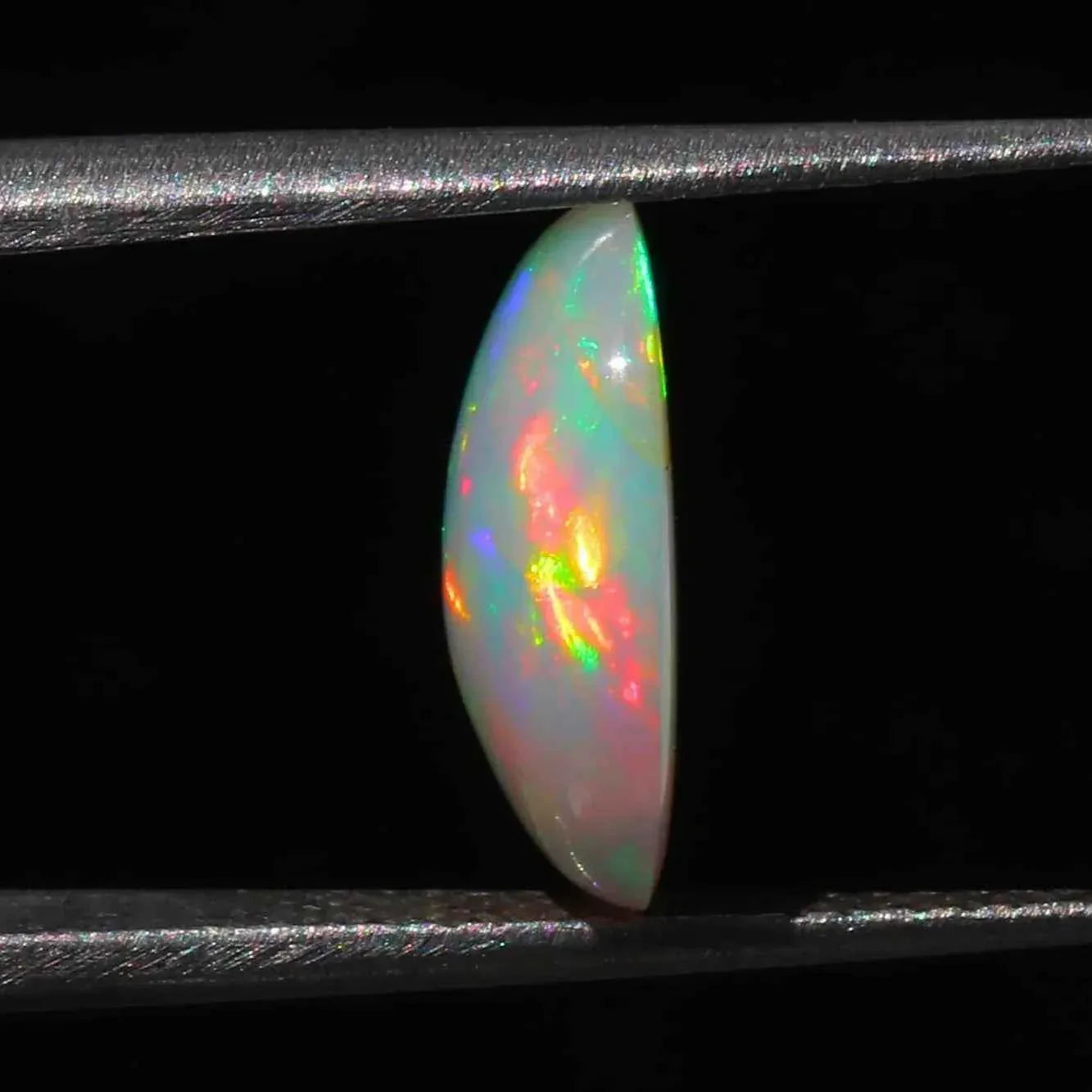 Ethiopian Welo Opal Cabochon: Multi Rainbow Fire Gemstone, 2.40 ct loose gemstones