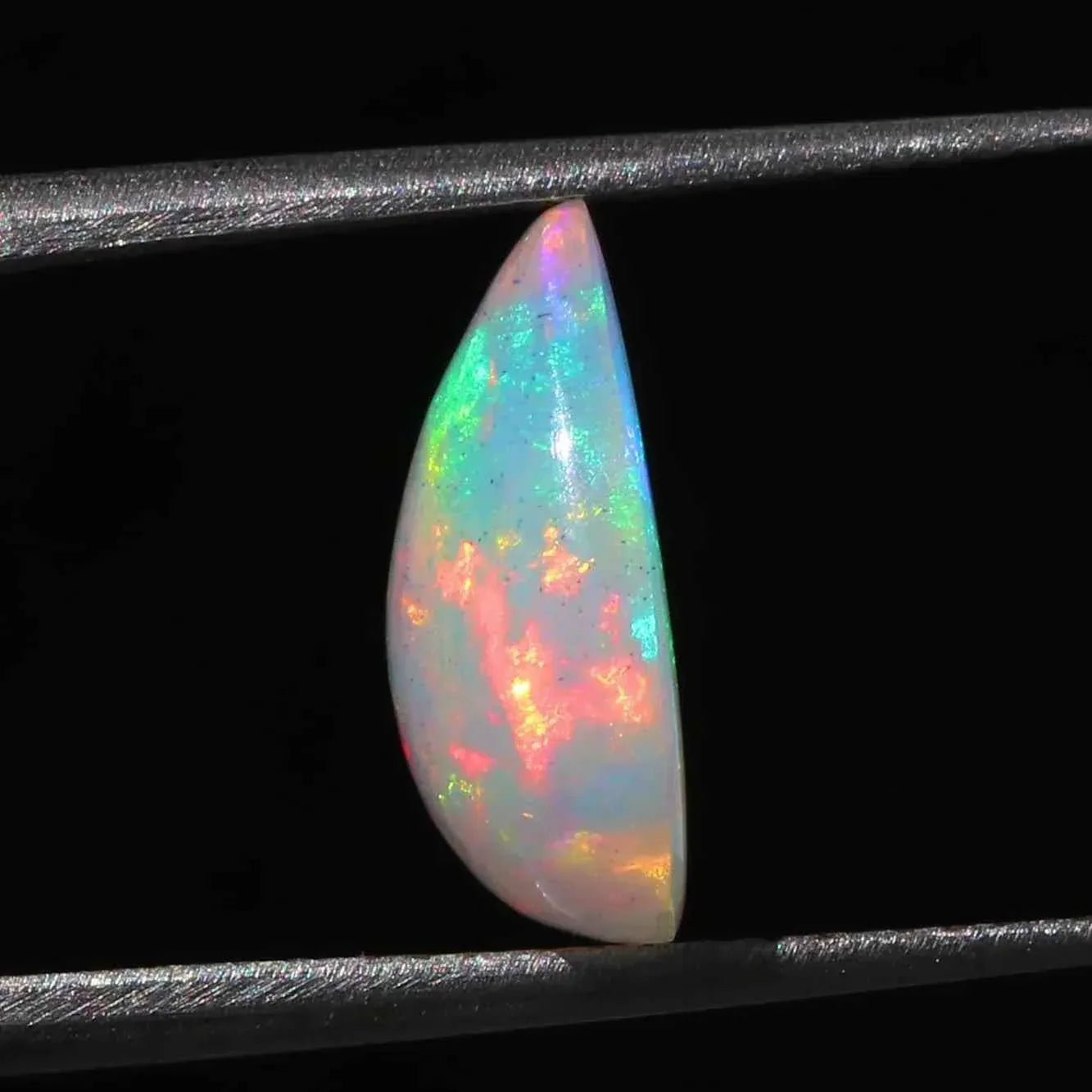 Ethiopian Fire Opal Cabochon - 2.63 Carat Pear Cut Loose Gemstone loose gemstones