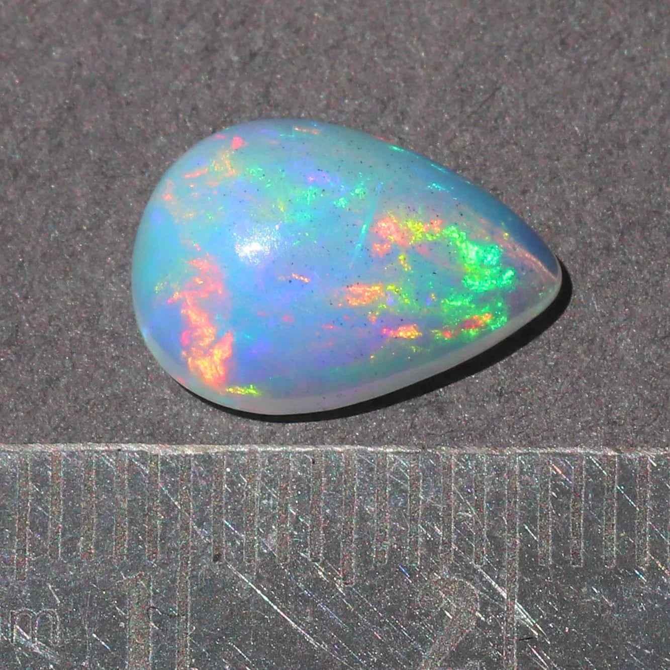 Ethiopian Fire Opal Cabochon - 2.63 Carat Pear Cut Loose Gemstone loose gemstones