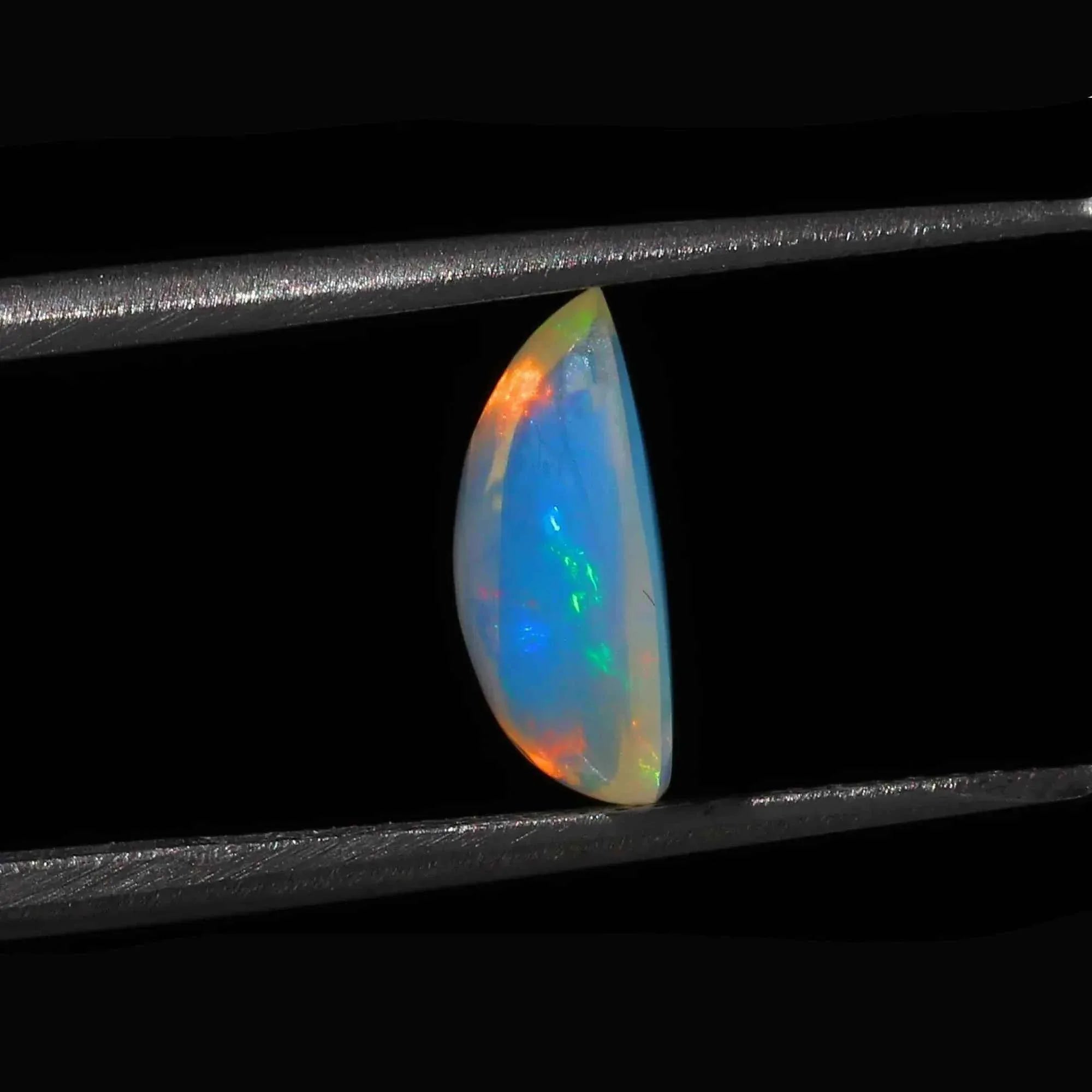 Ethiopian Opal Cabochon 1.45 Carat Pear-Shaped Gemstone for Sale loose gemstones