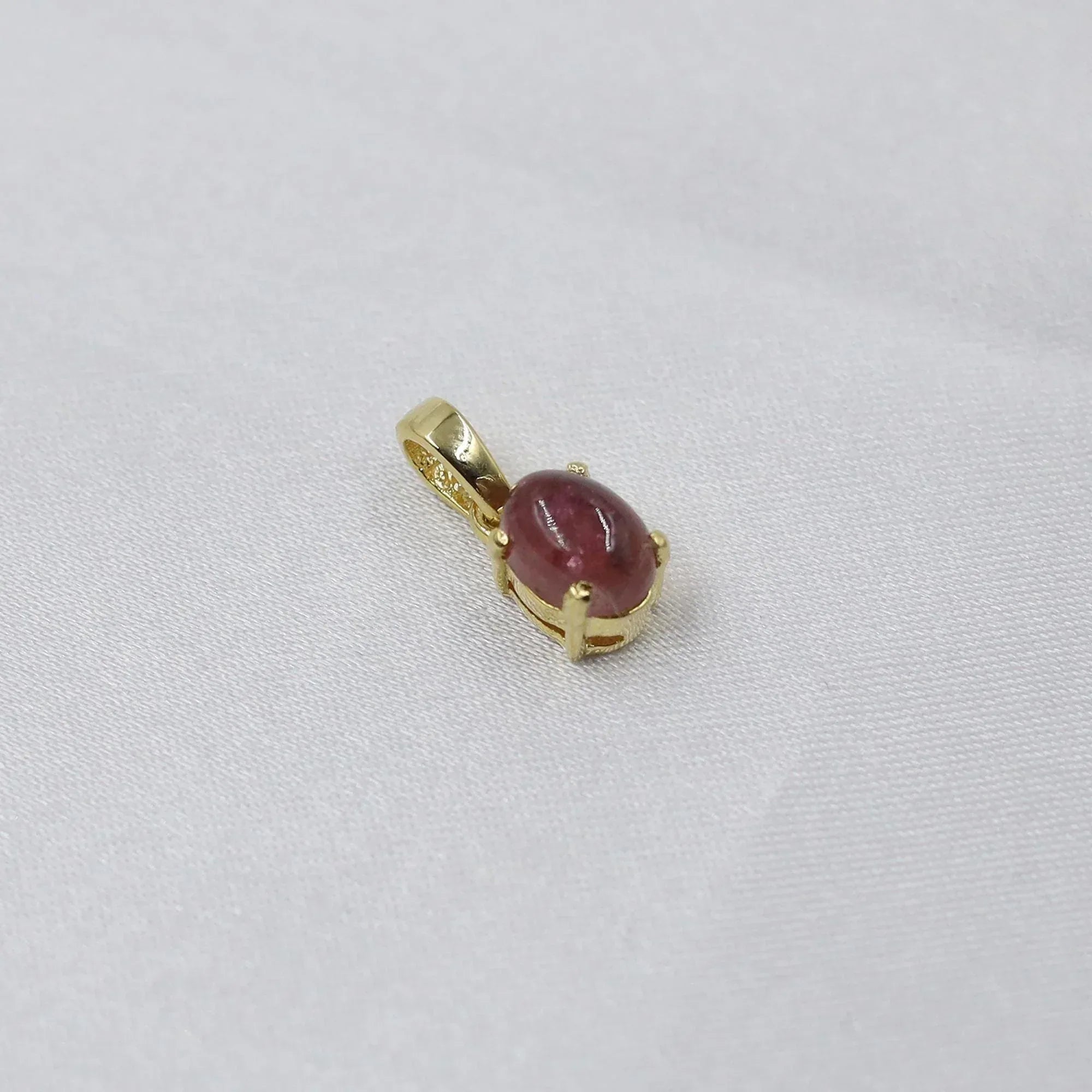 925 Silver Tourmaline Pendant: Natural Gemstone Necklace, Colorful Jewelry