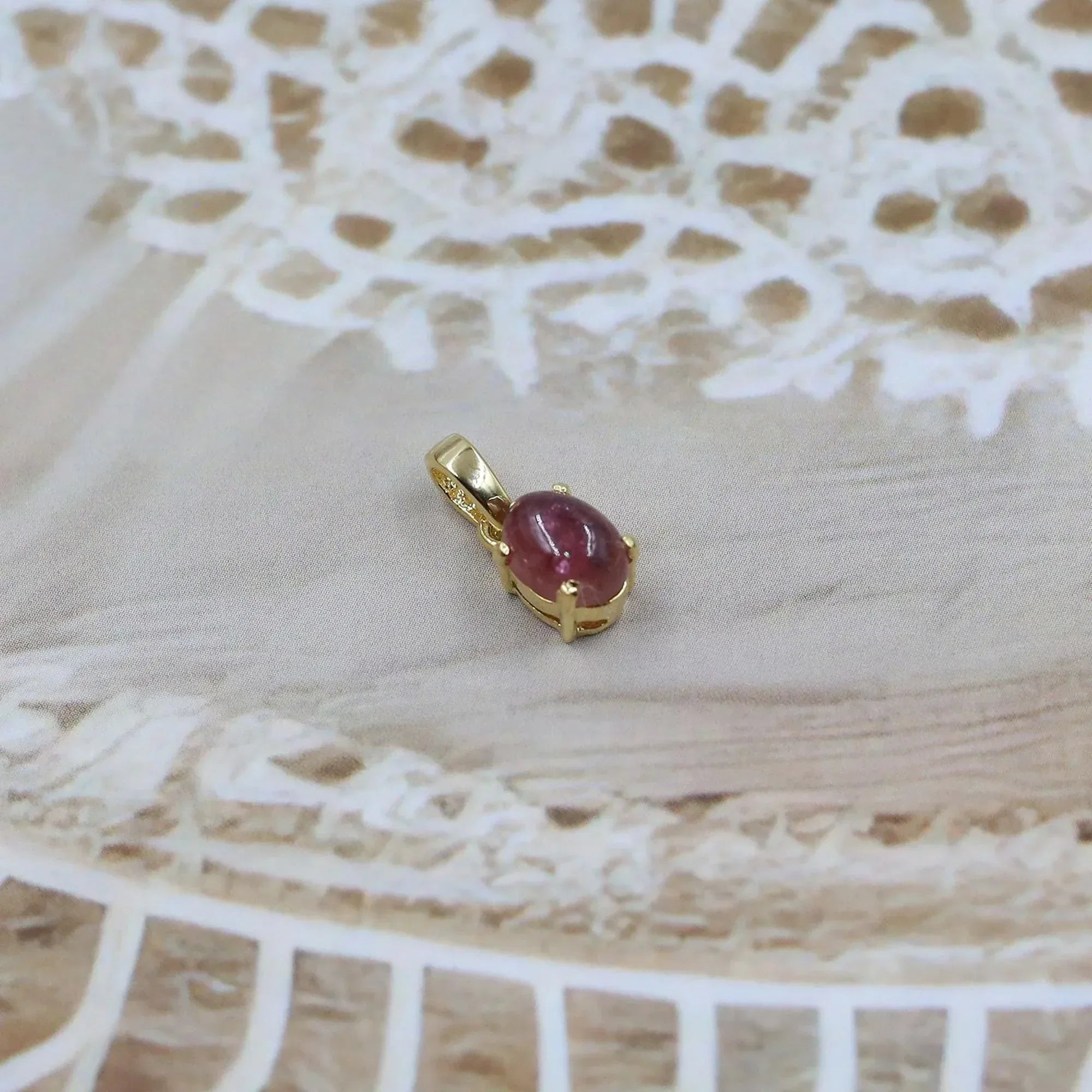 925 Silver Tourmaline Pendant: Natural Gemstone Necklace, Colorful Jewelry