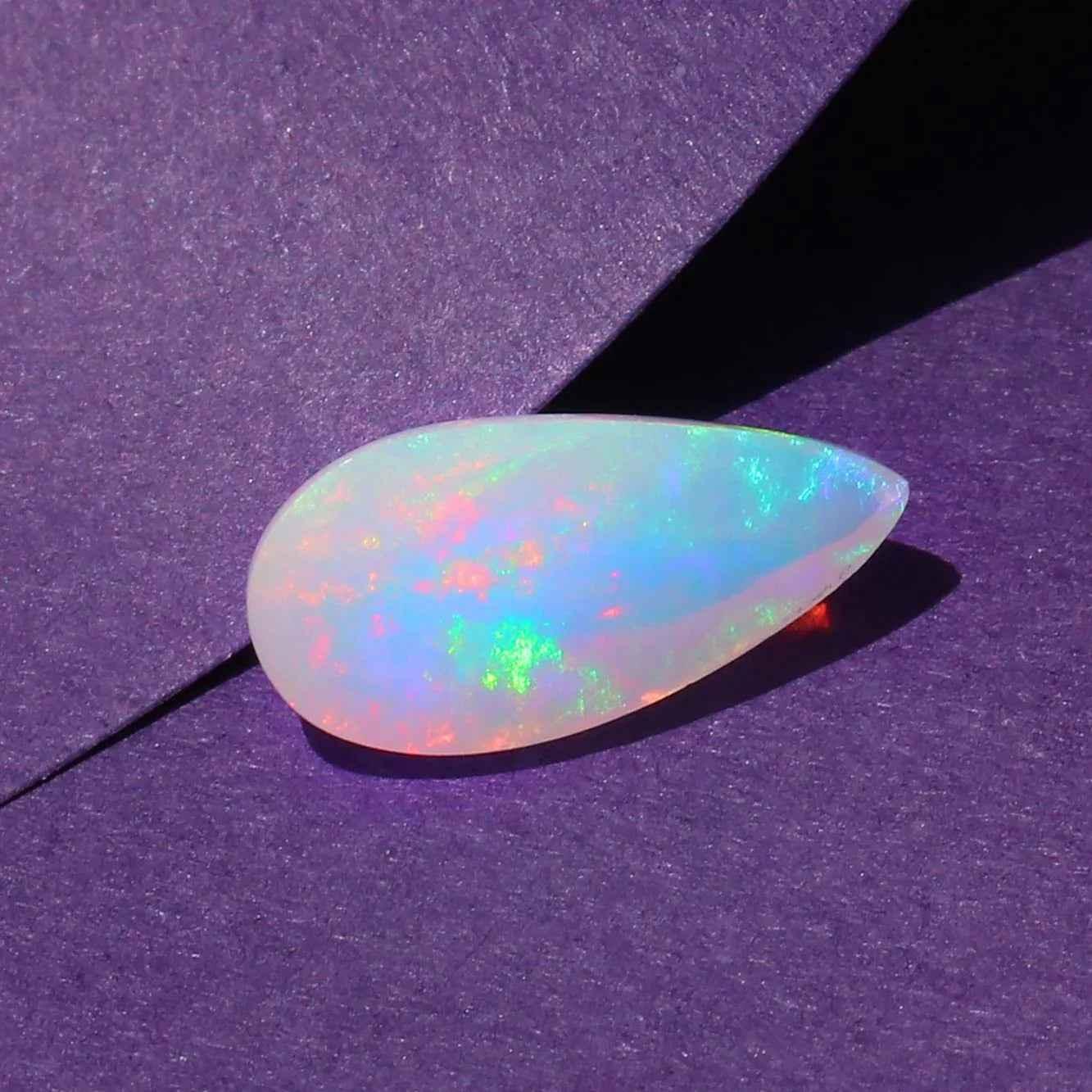 Ethiopian Opal Cabochon: 1.93 Carat Pear-Shaped Gemstone loose gemstones