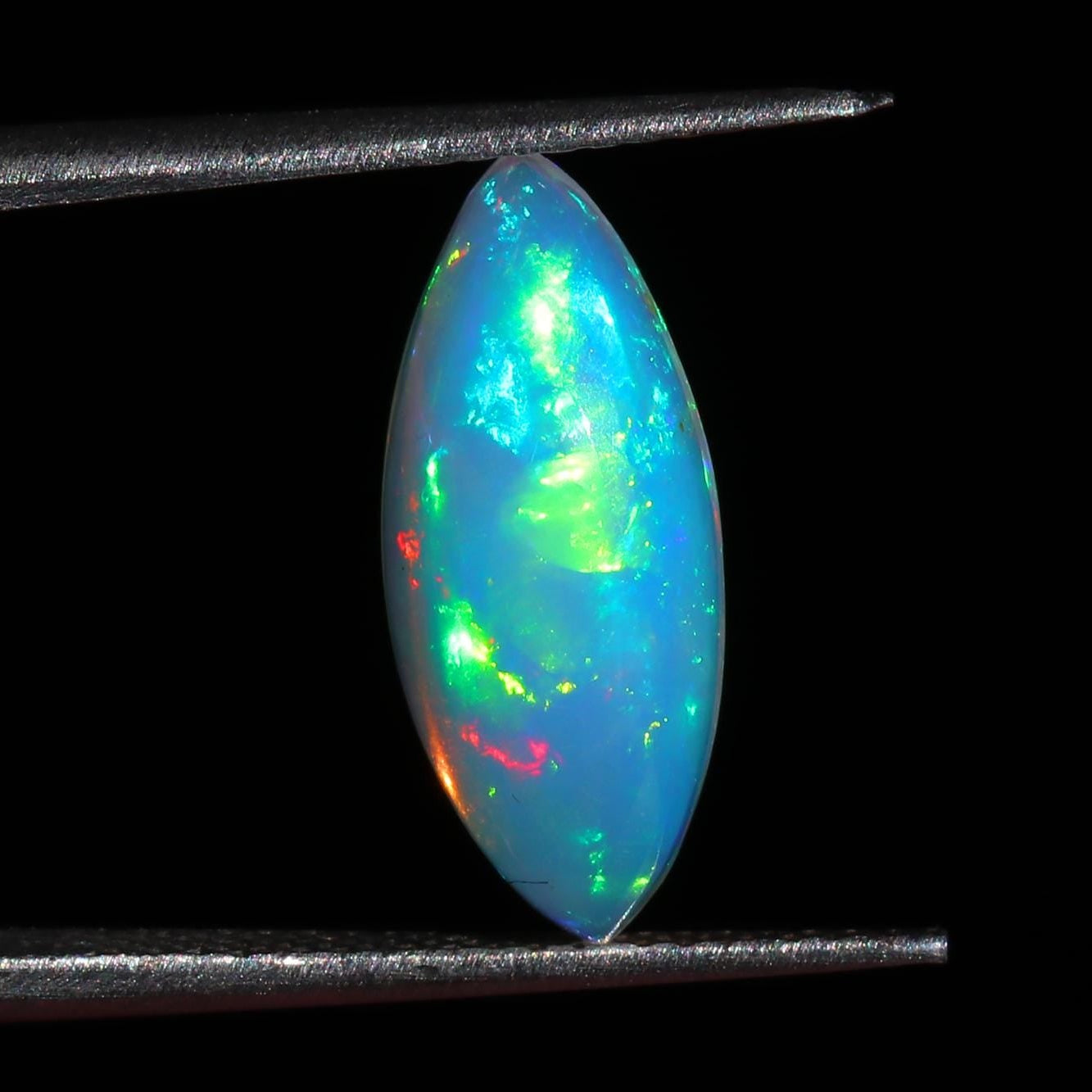 White Ethiopian Fire Opal Cabochon: 2.75 Carat Marquise Gemstone for Jewelry