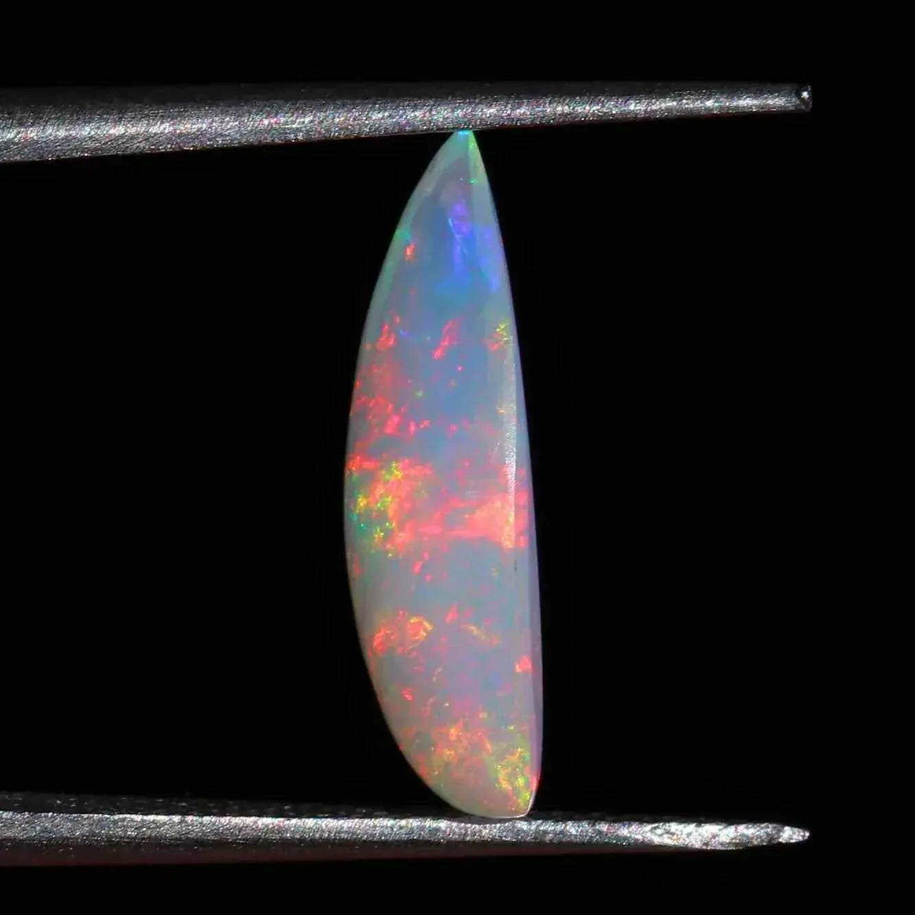 Ethiopian Opal Cabochon 2.80 Carat Pear-Shaped Fire Opal for Jewelry Making loose gemstones