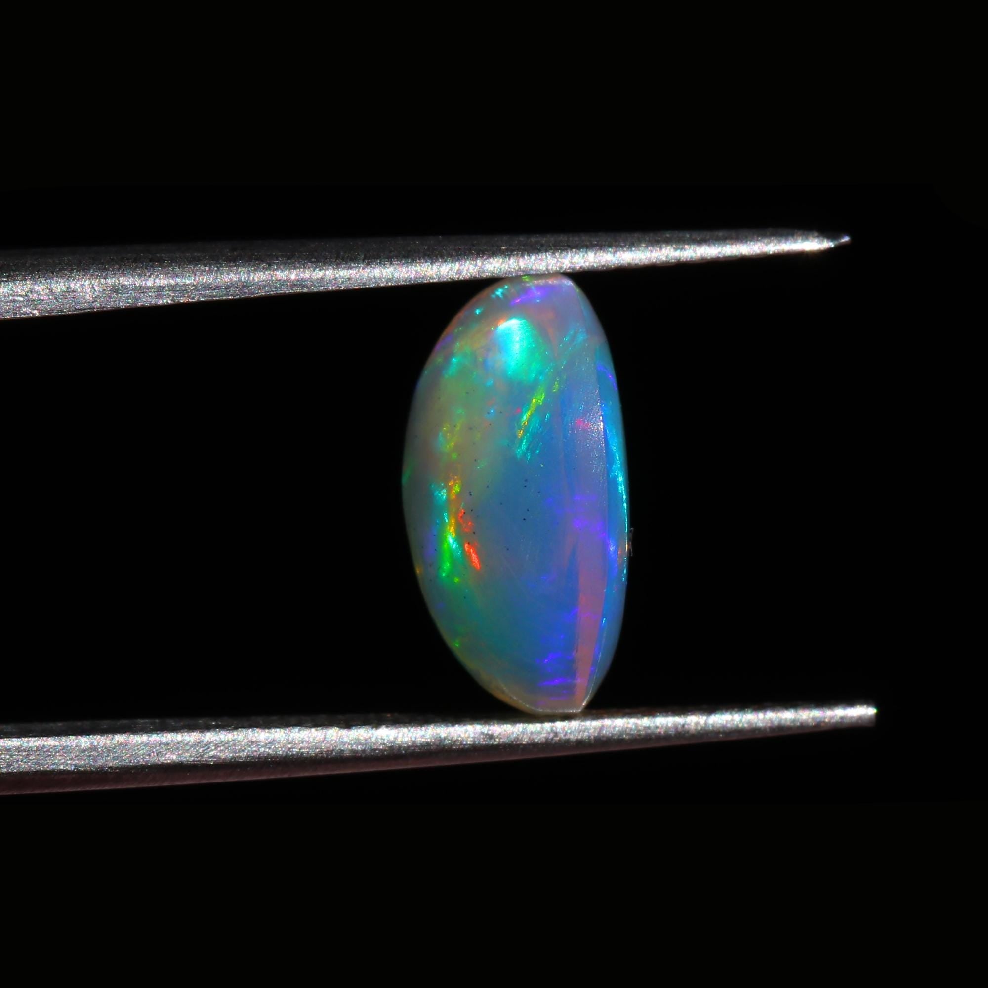 3.75 Carat Oval White Ethiopian Fire Opal Cabochon - DIY Jewelry