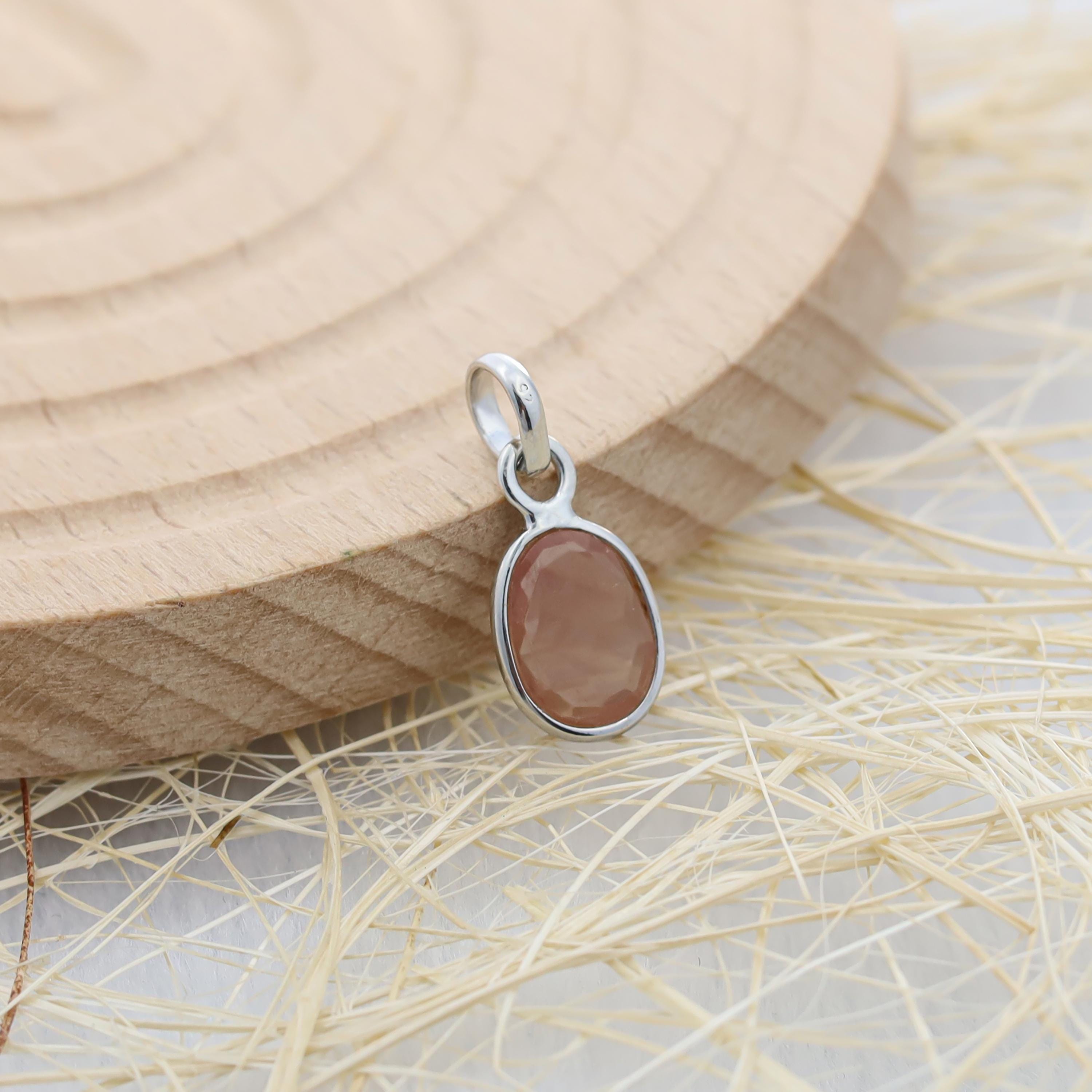 Rose Cut Andesine Pendant: 925 Sterling Silver, Handmade Gemstone Jewelry