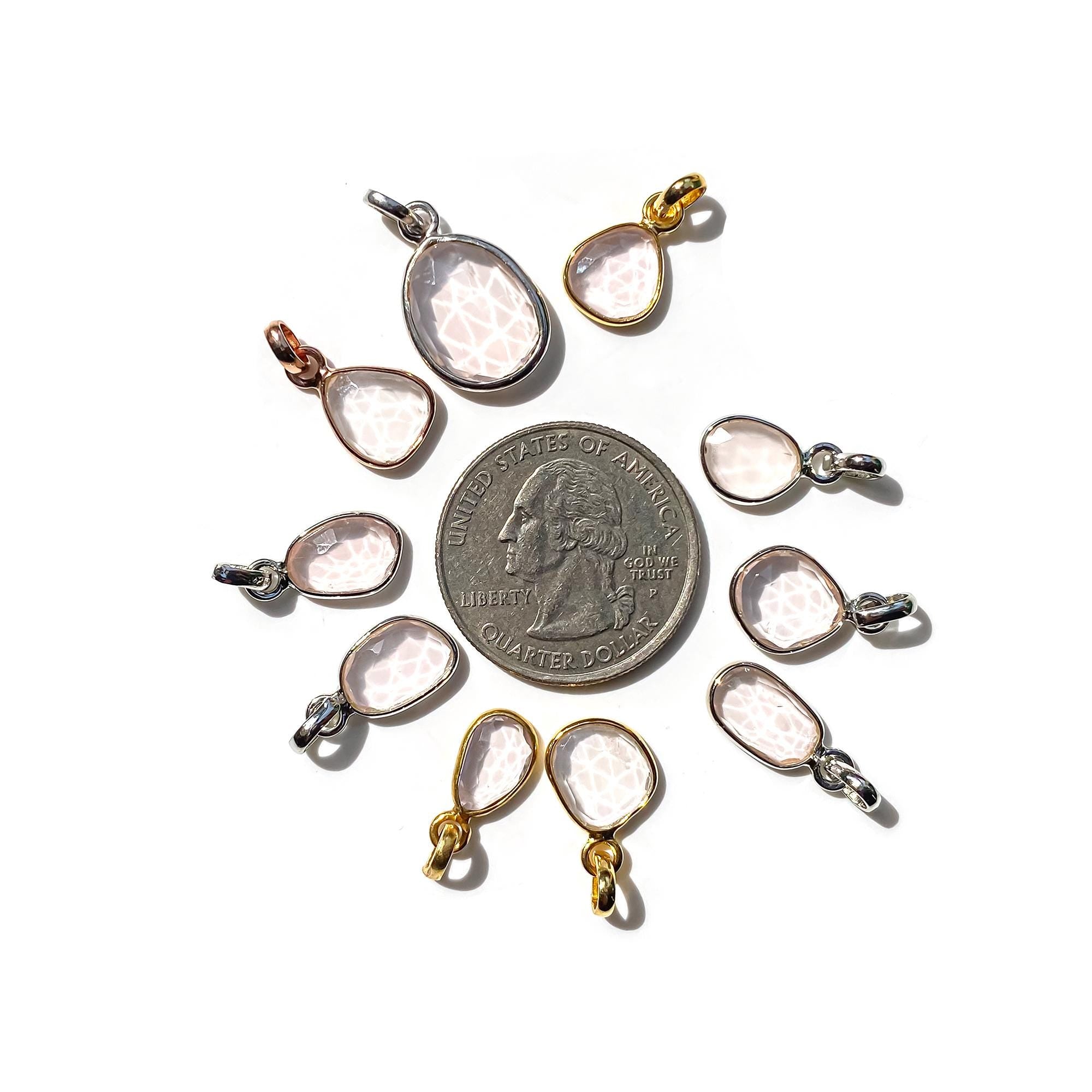 Rose Quartz Pendant: Sterling Silver Bezel, Heart Chakra Healing