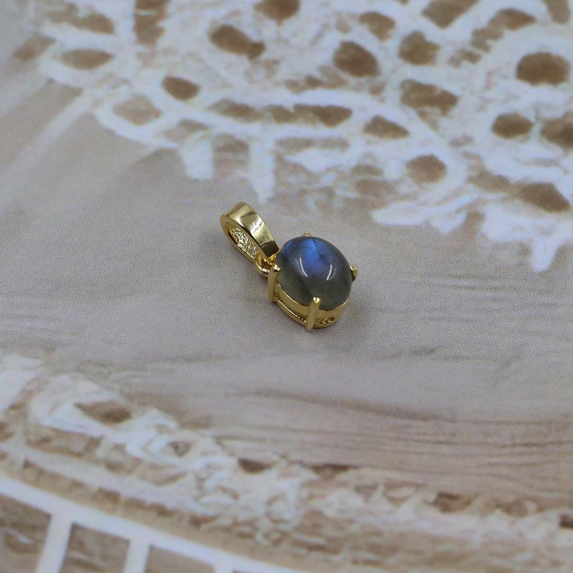 Teardrop Labradorite Necklace: 925 Sterling Silver Pendant, Blue Flash Gemstone