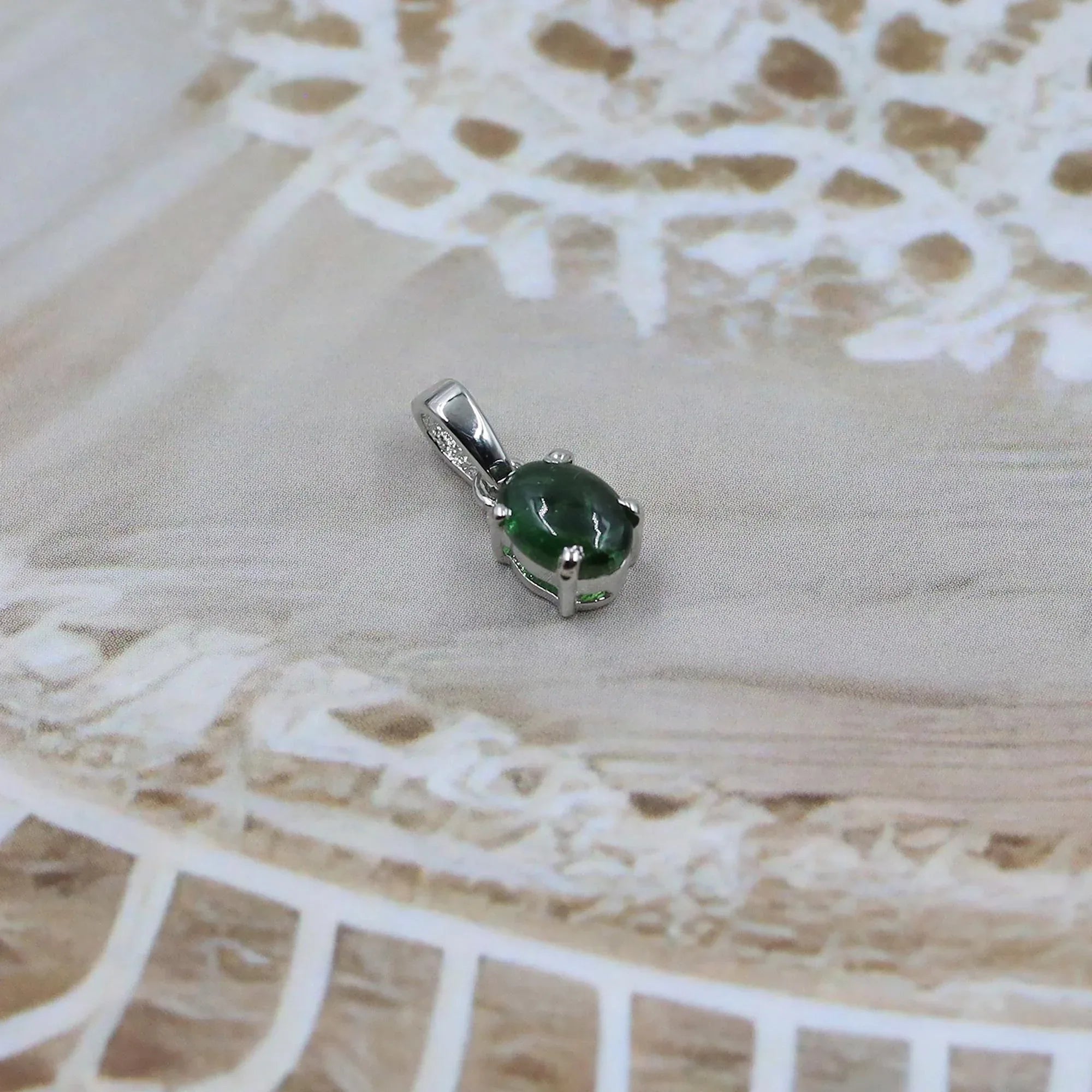 Handmade Multi Tourmaline Pendant: 925 Sterling Silver Boho Necklace