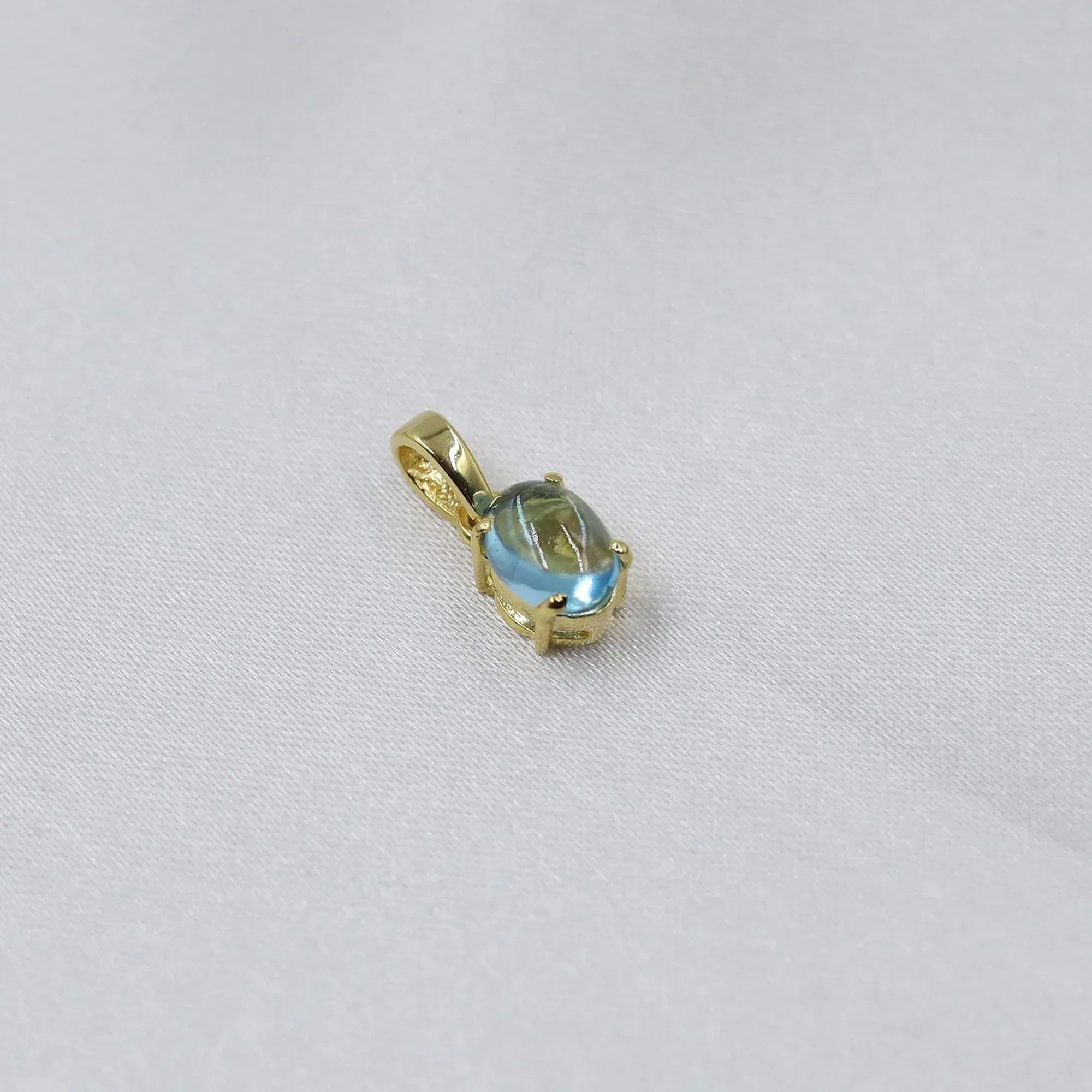 Handmade Swiss Blue Topaz Sterling Silver Pendant: December Birthstone