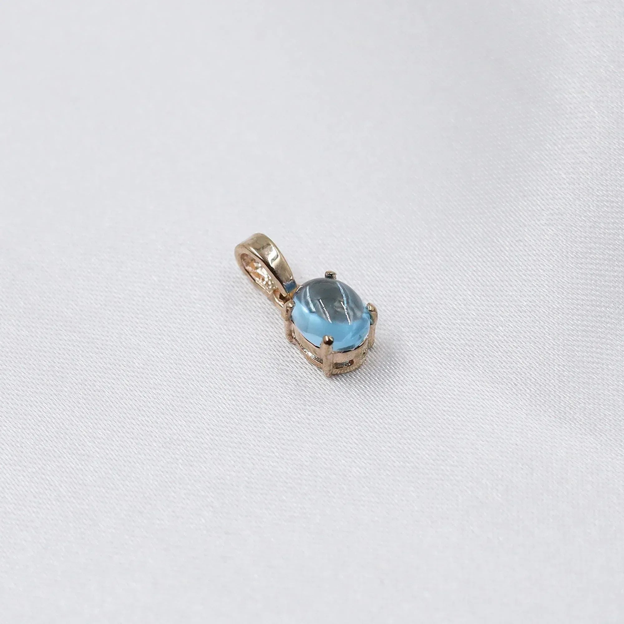Handmade Swiss Blue Topaz Sterling Silver Pendant: December Birthstone